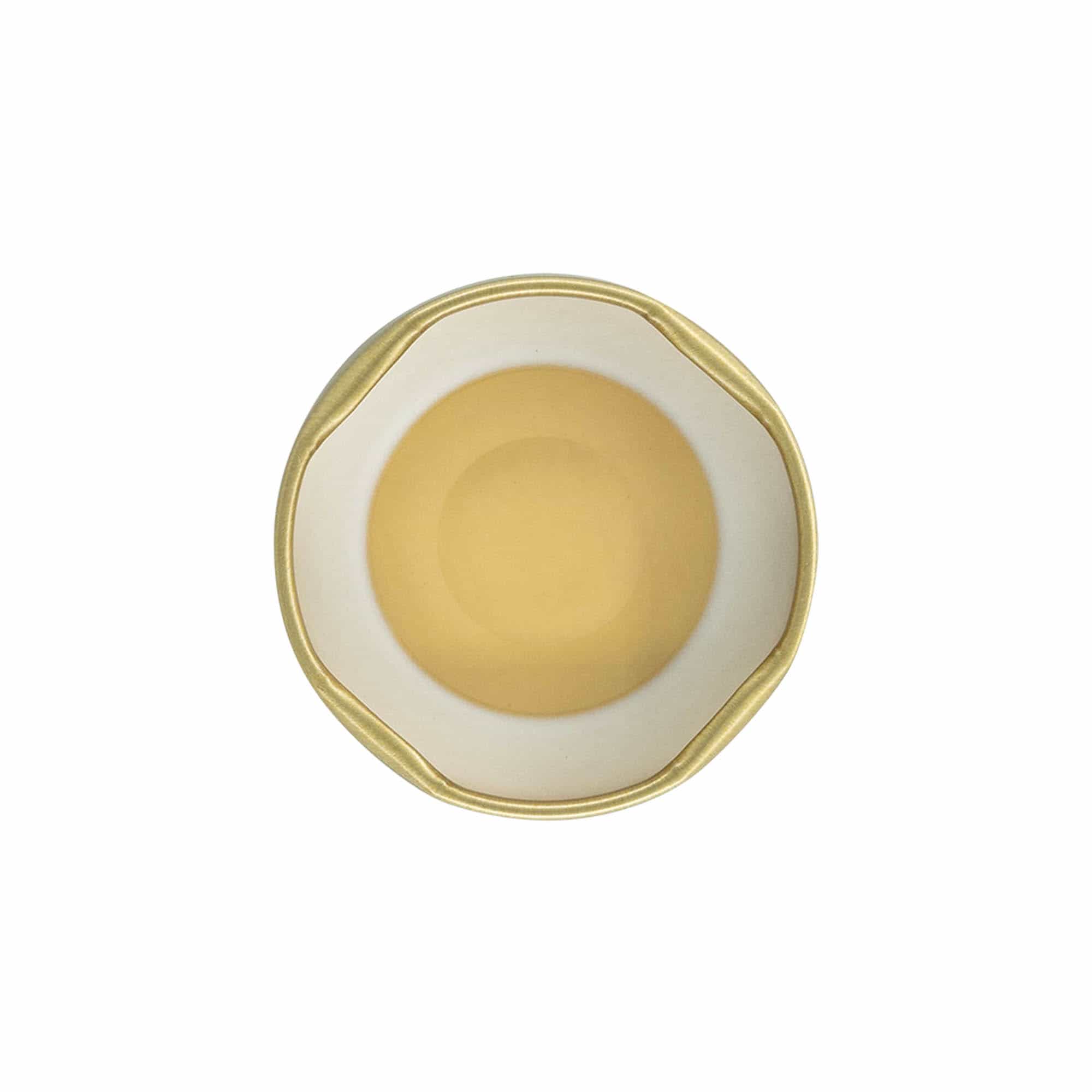 Tapa Twist-Off, hojalata, esterilizable, dorado, para boca: TO 43