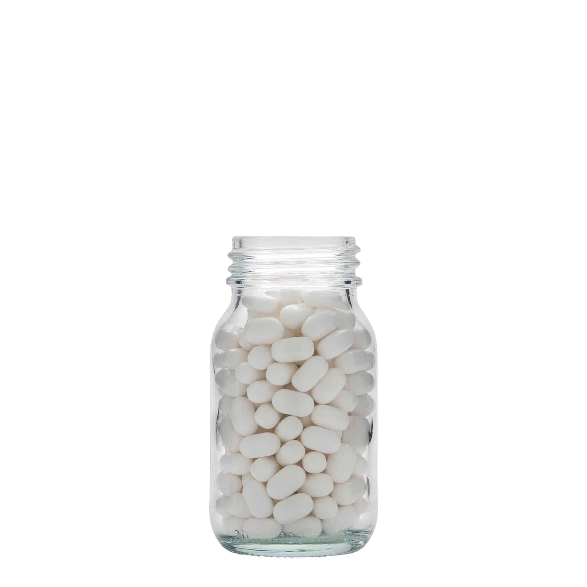 Tarro de boca ancha de 100 ml, boca: DIN 40