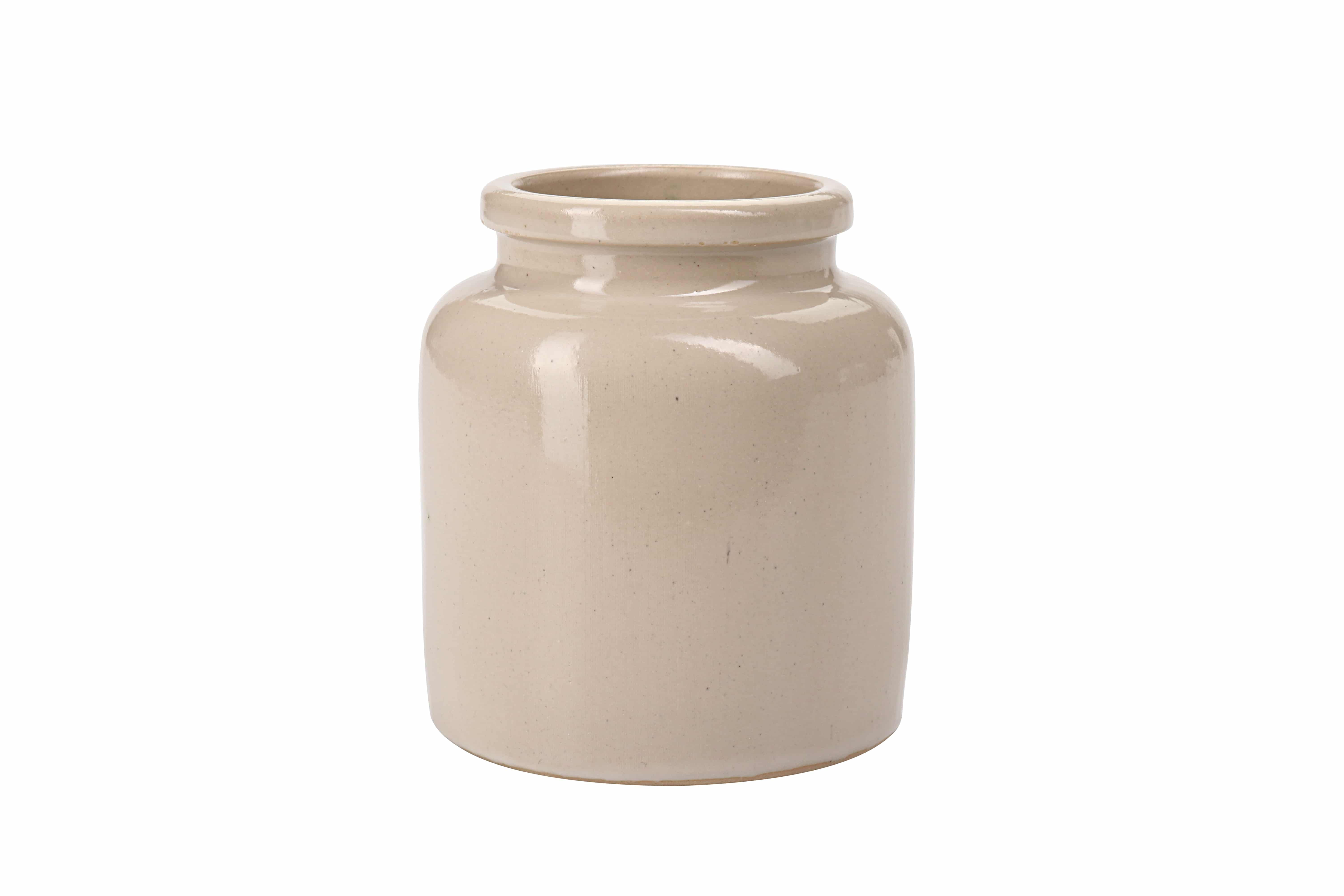 Olla de gres de 270 ml, cerámica, beige, boca: capuchón Olla de gres de 270 ml, cerámica, beige, boca: capuchón