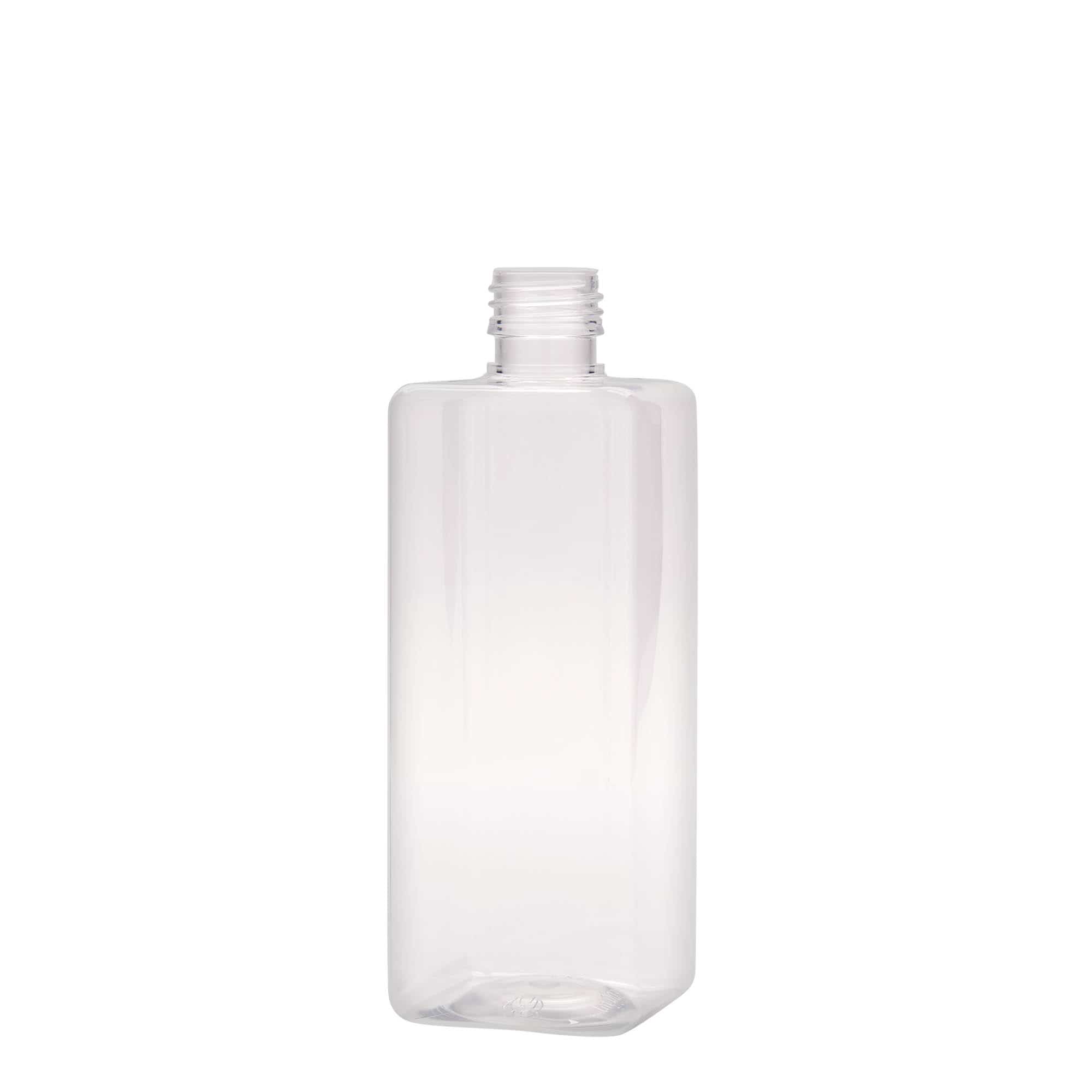 Botella de PET 'Karl' de 500 ml, cuadrada, plástico, boca: PP 28