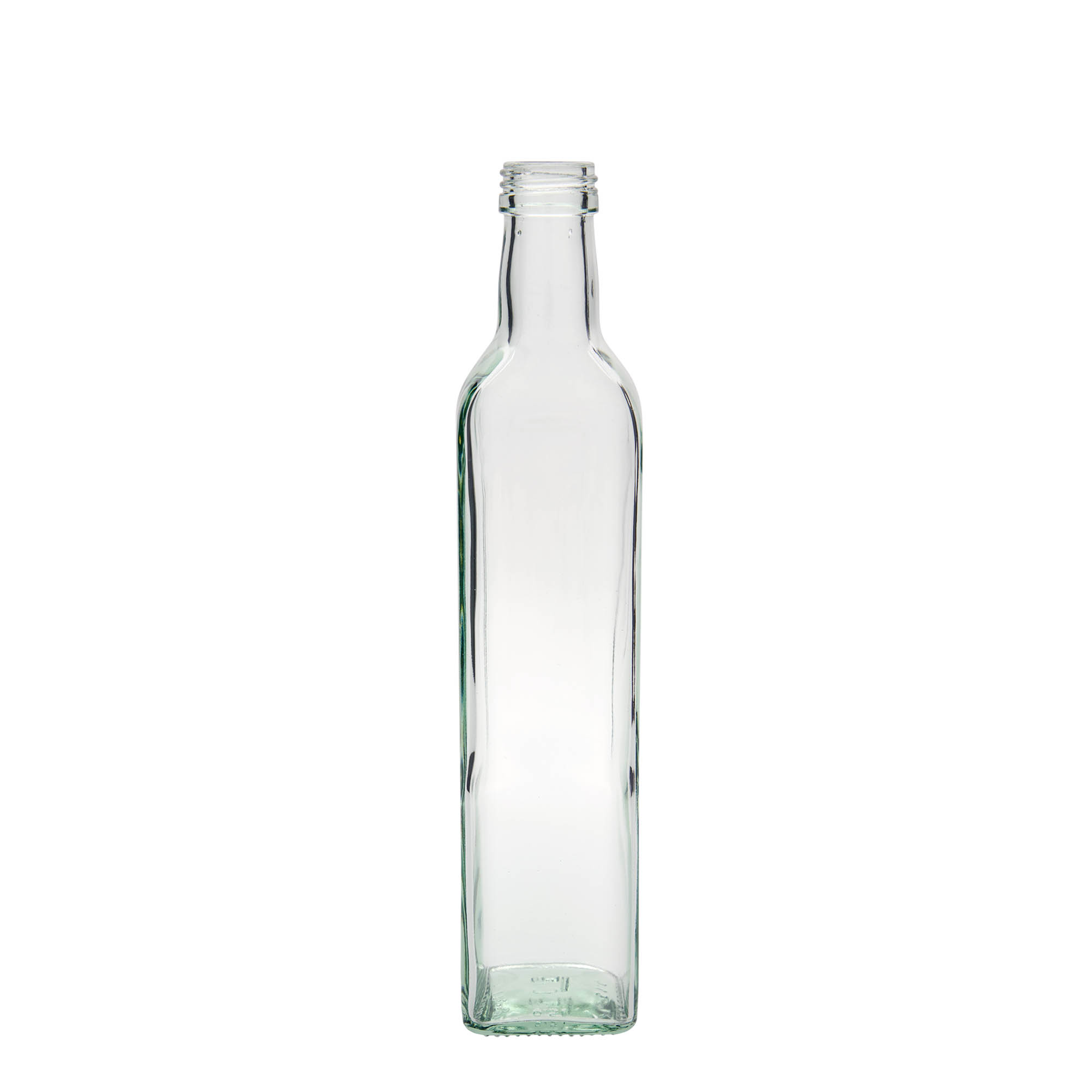 Botella de vidrio de 500 ml «Marasca», cuadrada, boca: PP 31,5