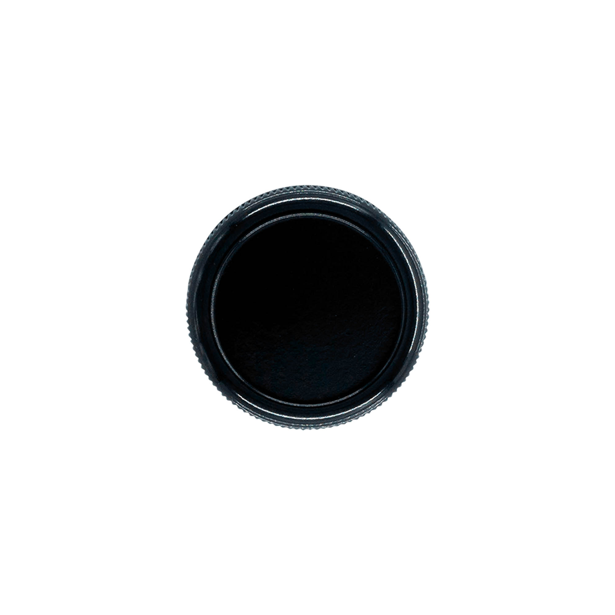 Tapa de rosca 'tintero', plástico HPM, negro Tapa de rosca 'tintero', plástico HPM, negro