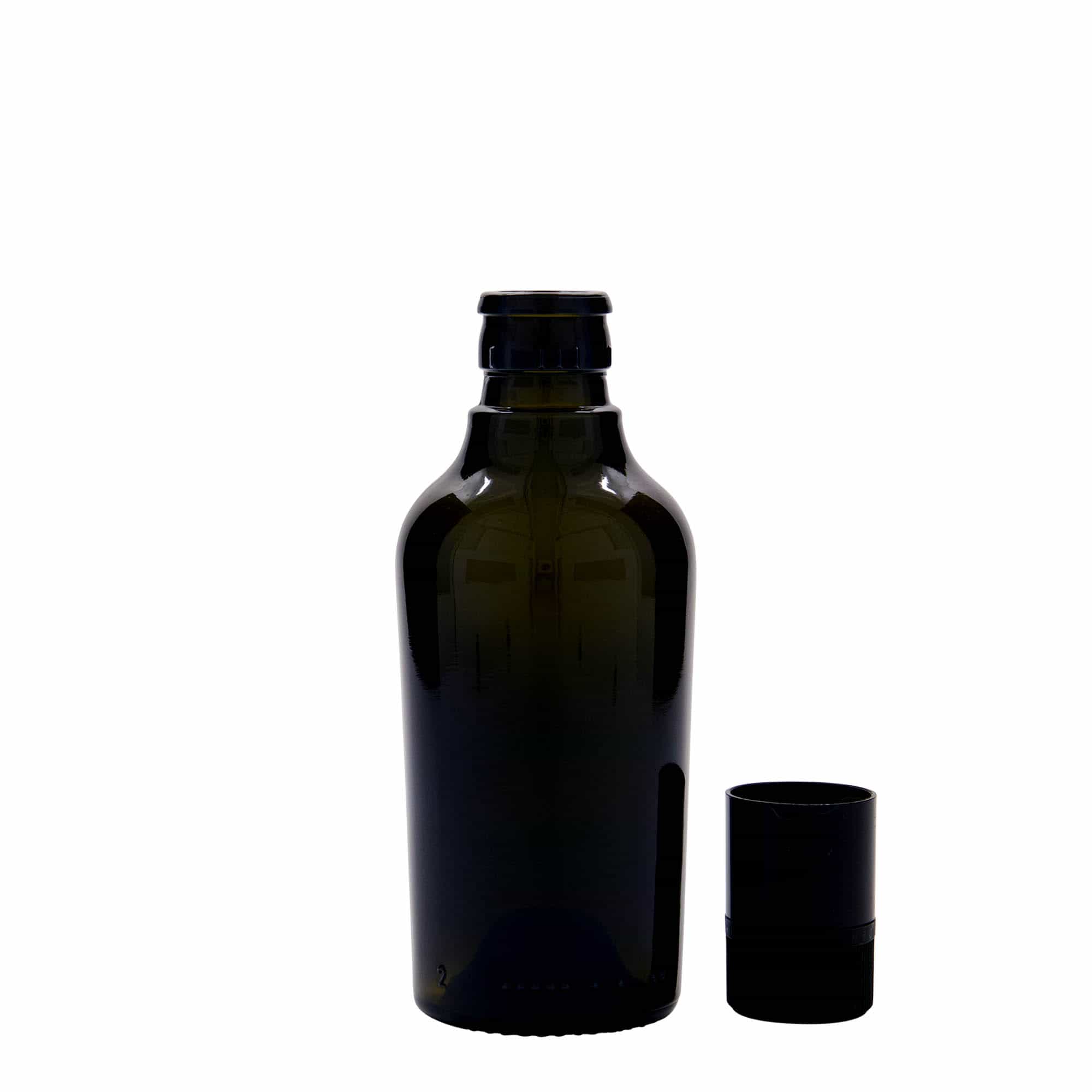 Aceitera/vinagrera 'Oleum' de 250 ml, vidrio, verde antiguo, boca: DOP