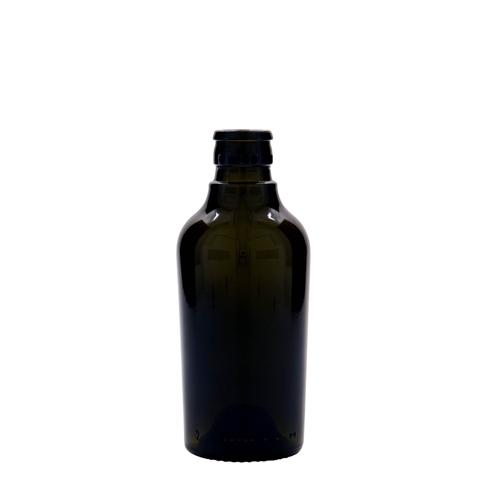 250 ml Botella de vinagre/aceite 'Oleum', vidrio, verde antiguo, boca: DOP