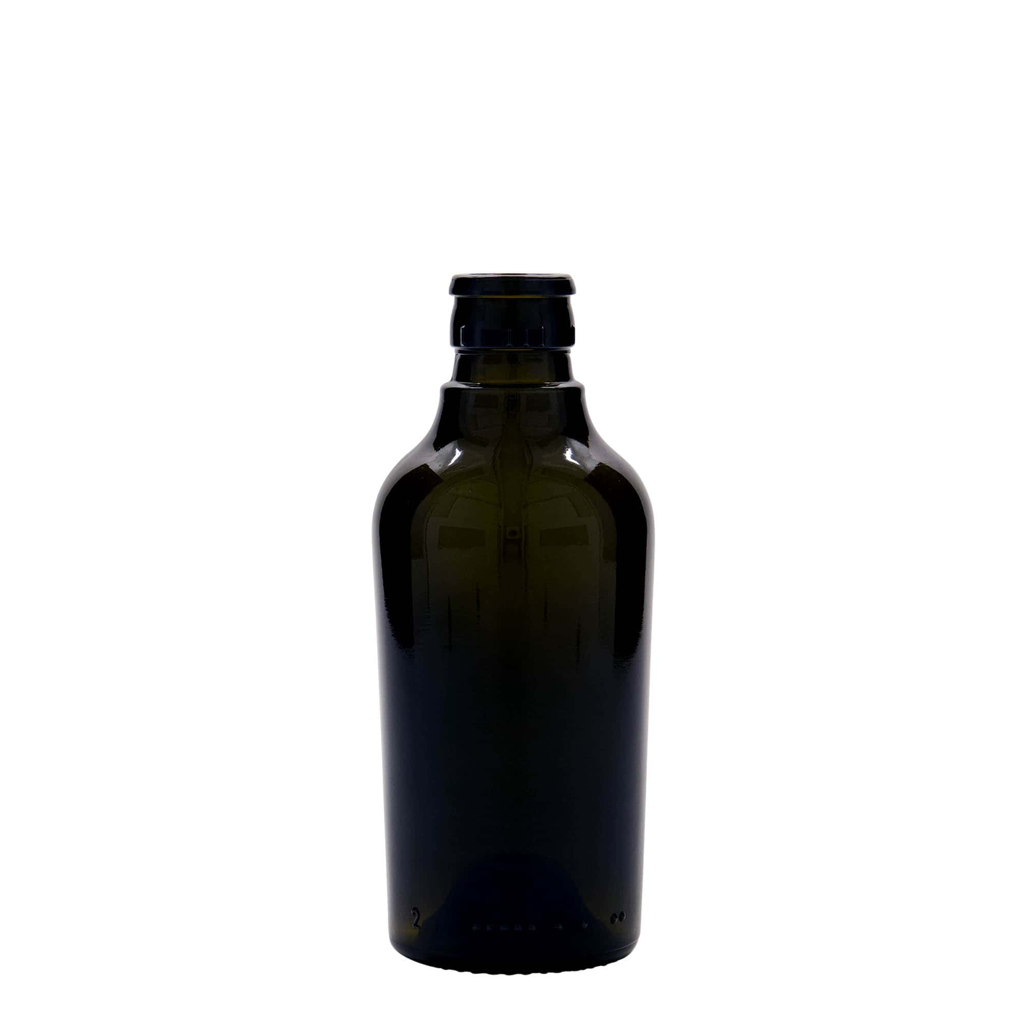 250 ml Botella de vinagre/aceite 'Oleum', vidrio, verde antiguo, boca: DOP