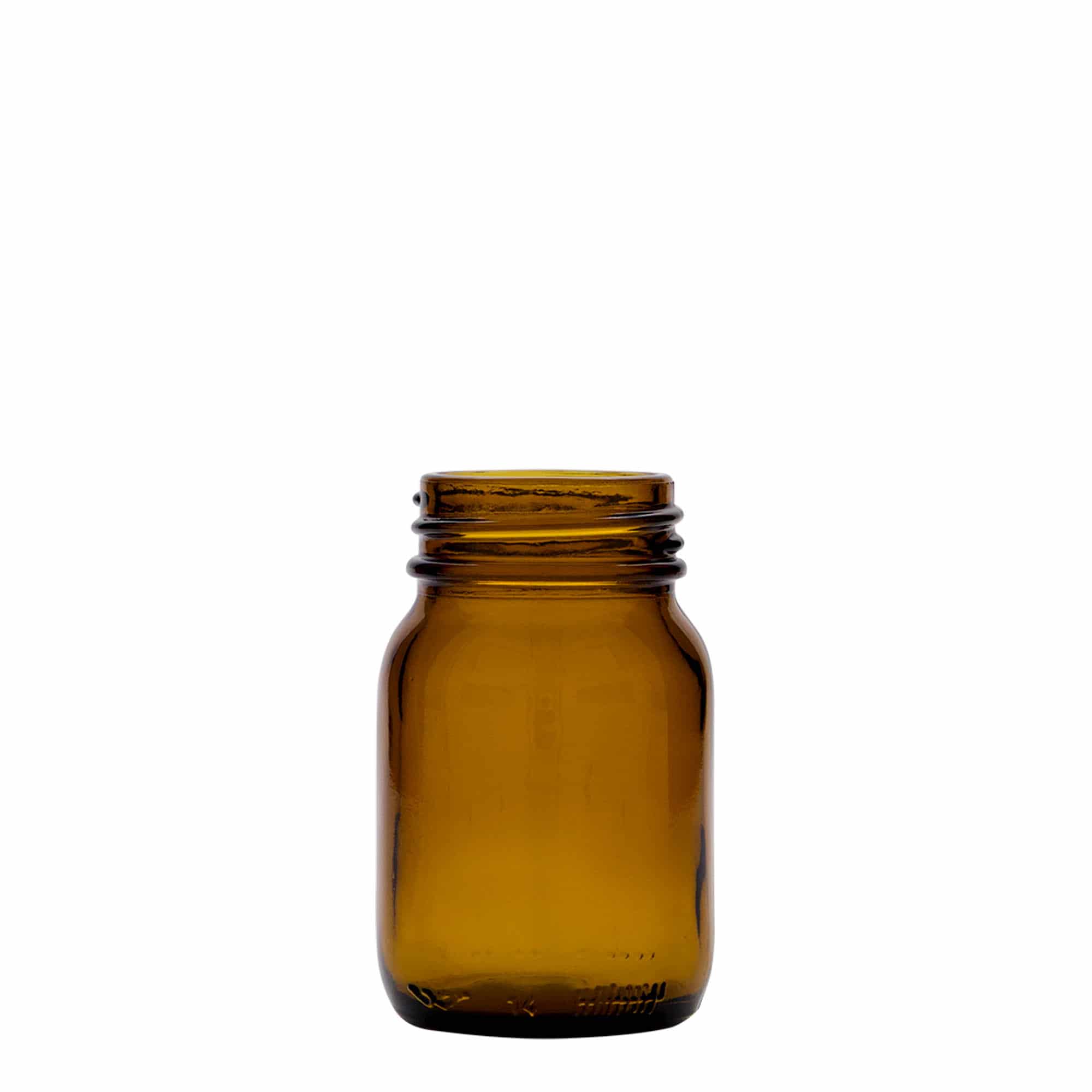 Tarro de boca ancha de 75 ml, marrón, boca: DIN 40 Tarro de boca ancha de 75 ml, marrón, boca: DIN 40