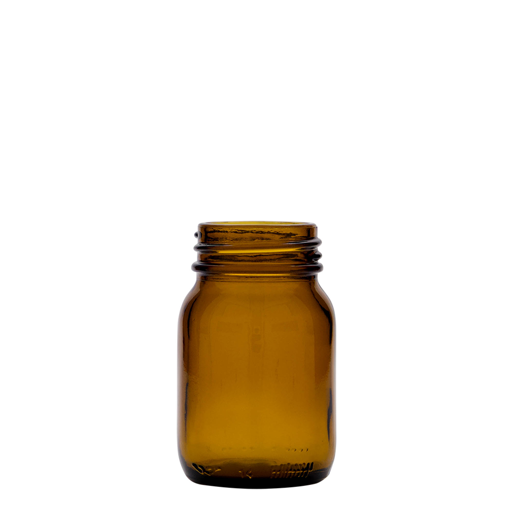 75 ml frasco de cuello ancho, marrón, boca: DIN 40 75 ml frasco de cuello ancho, marrón, boca: DIN 40