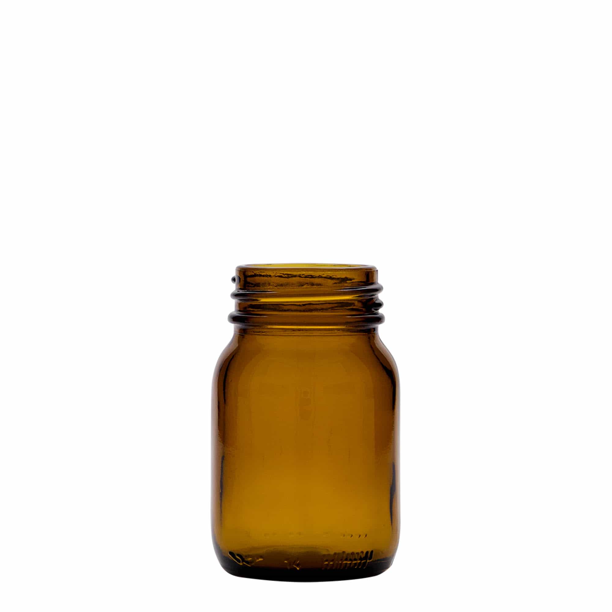75 ml frasco de cuello ancho, marrón, boca: DIN 40
