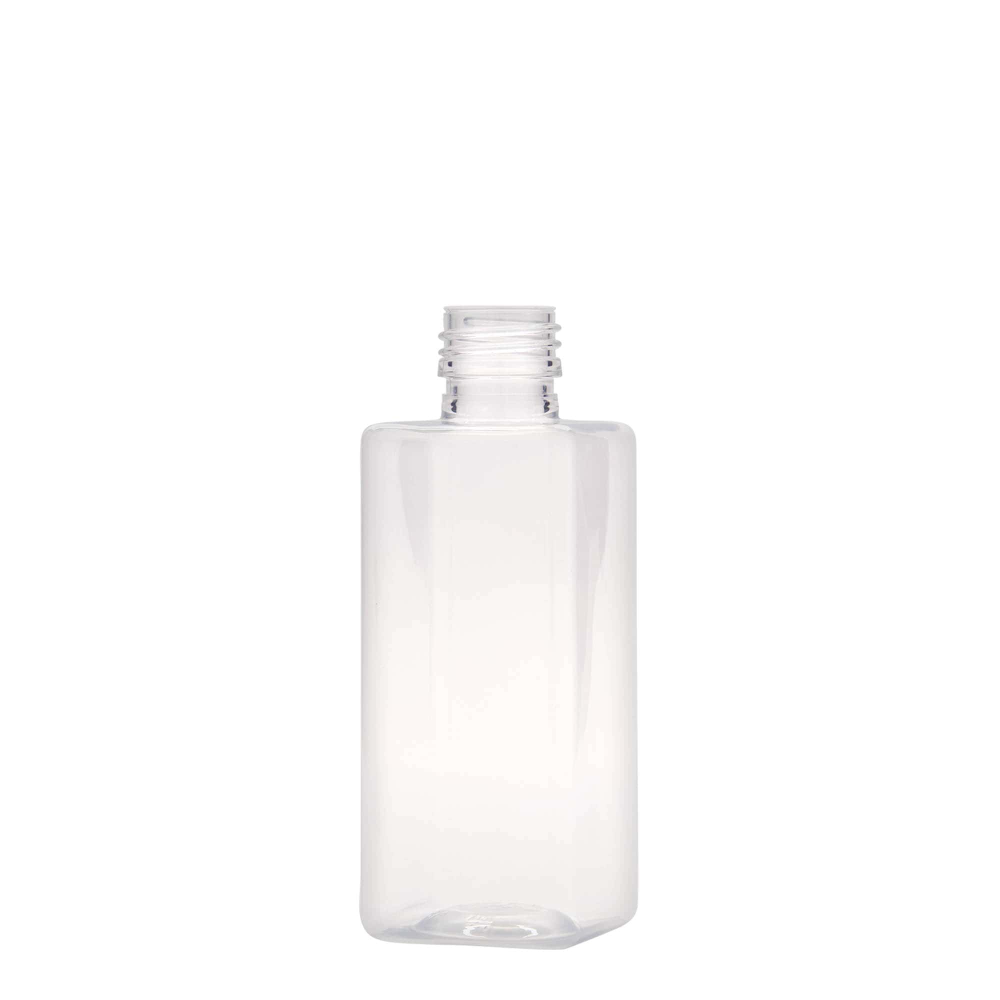 Botella PET de 250 ml 'Karl', cuadrada, plástico, boca: PP 28