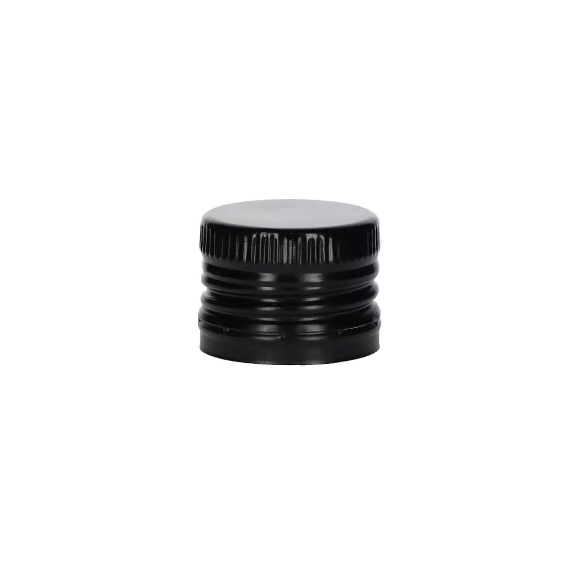Tapa de rosca con vertedor, metal-plástico, negro, para boca: PP 31,5 Tapa de rosca con vertedor, metal-plástico, negro, para boca: PP 31,5