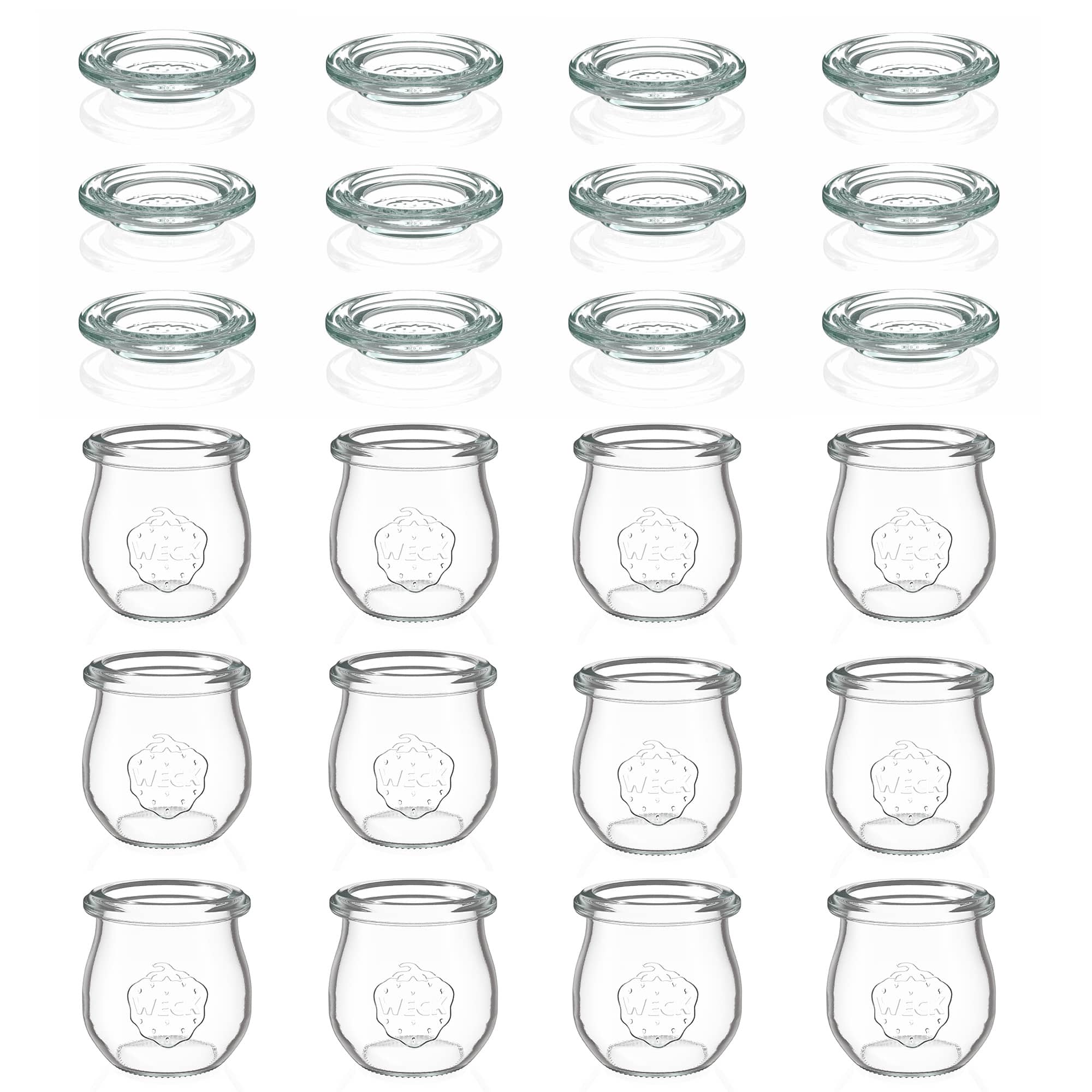 12x 75 ml vaso tipo tulipán WECK con tapa de vidrio RR 40