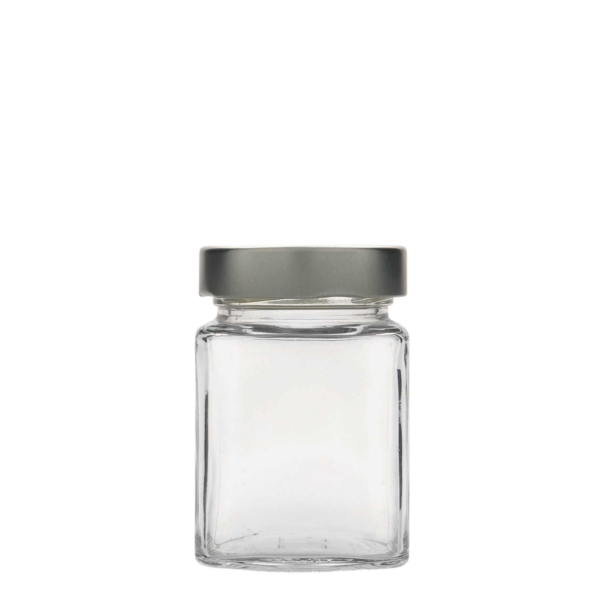 Tarro cuadrado 'Funny' de 212 ml, boca: Deep-Twist-Off (DTO 58)