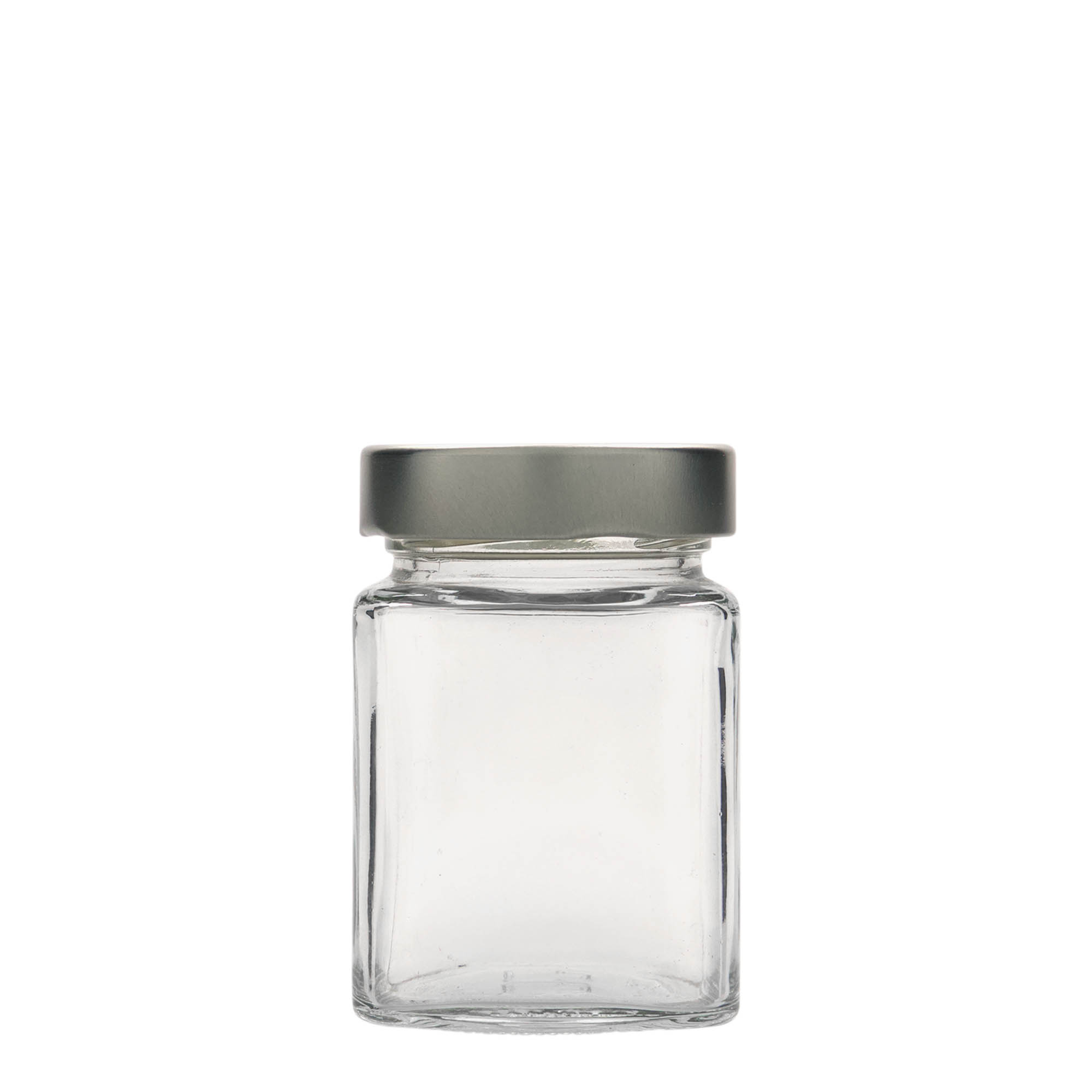 212 ml Tarro cuadrado 'Funny', boca: Deep-Twist-Off (DTO 58)
