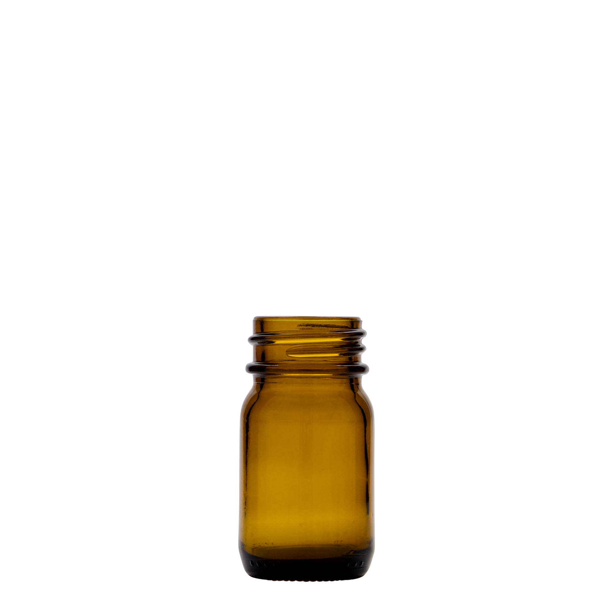 Tarro de boca ancha de 30 ml, marrón, boca: DIN 32 Tarro de boca ancha de 30 ml, marrón, boca: DIN 32