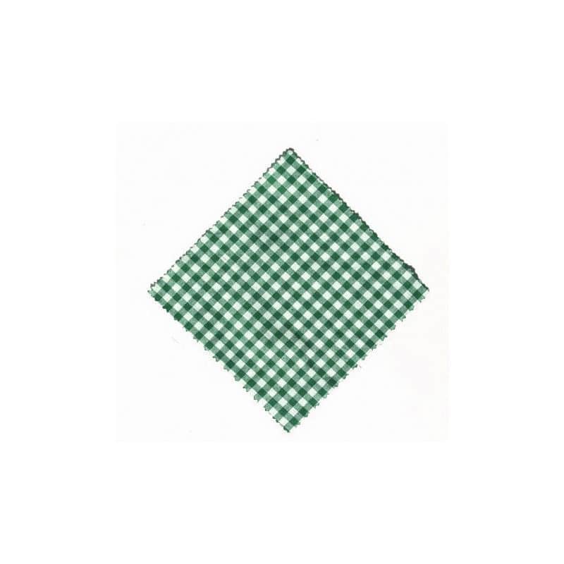 Cubretapas de tela a cuadros 12x12, cuadrado, textil, verde oscuro, boca: TO38-TO53