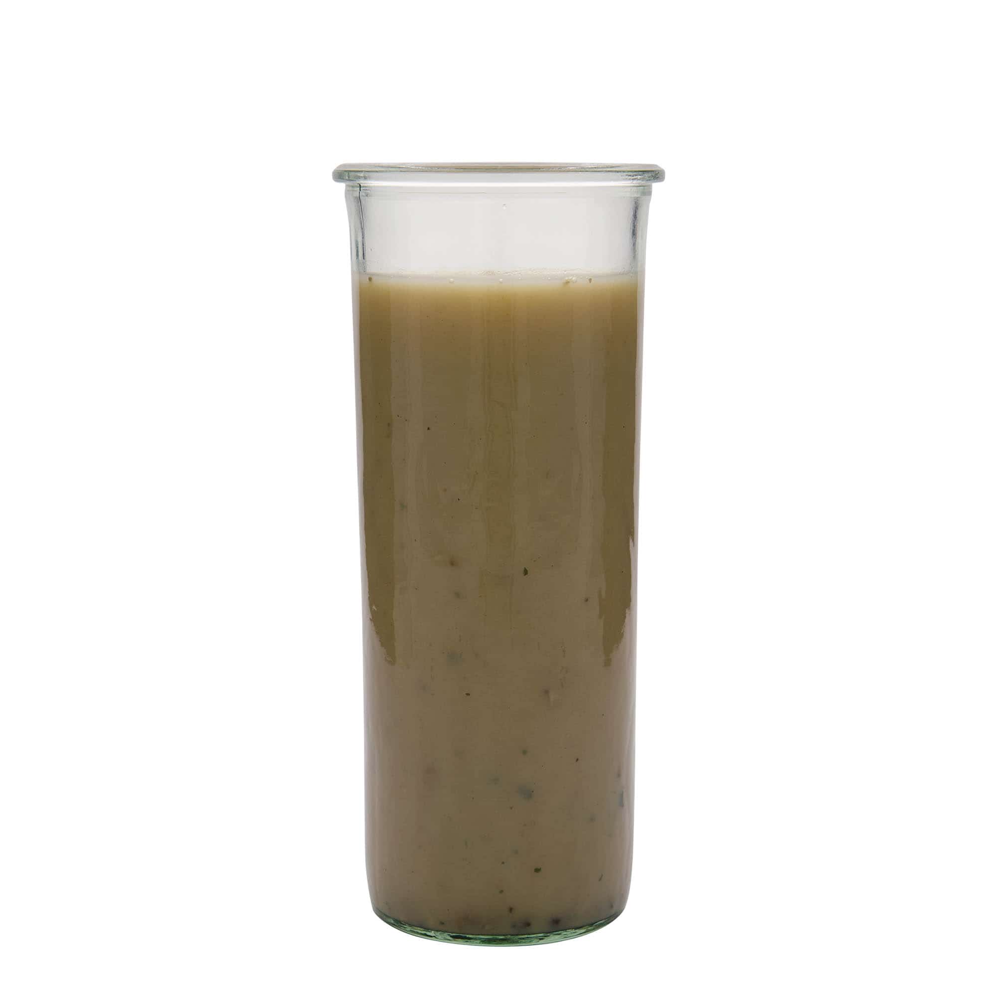 Tarro de vidrio cilíndrico WECK de 1500 ml, boca: borde redondo