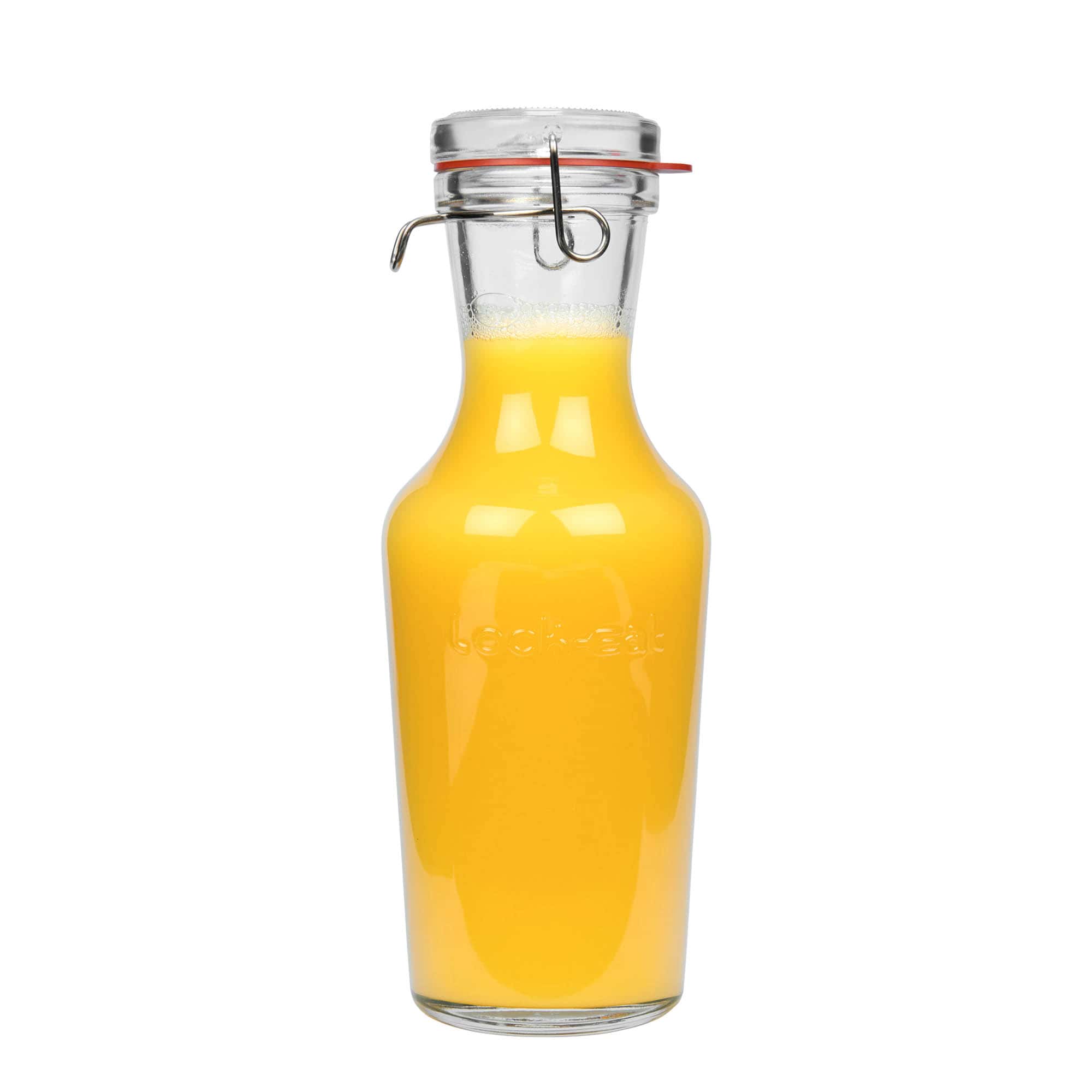 1.000 ml garrafa de vidrio «Lock-Eat», boca: cierre de alambre