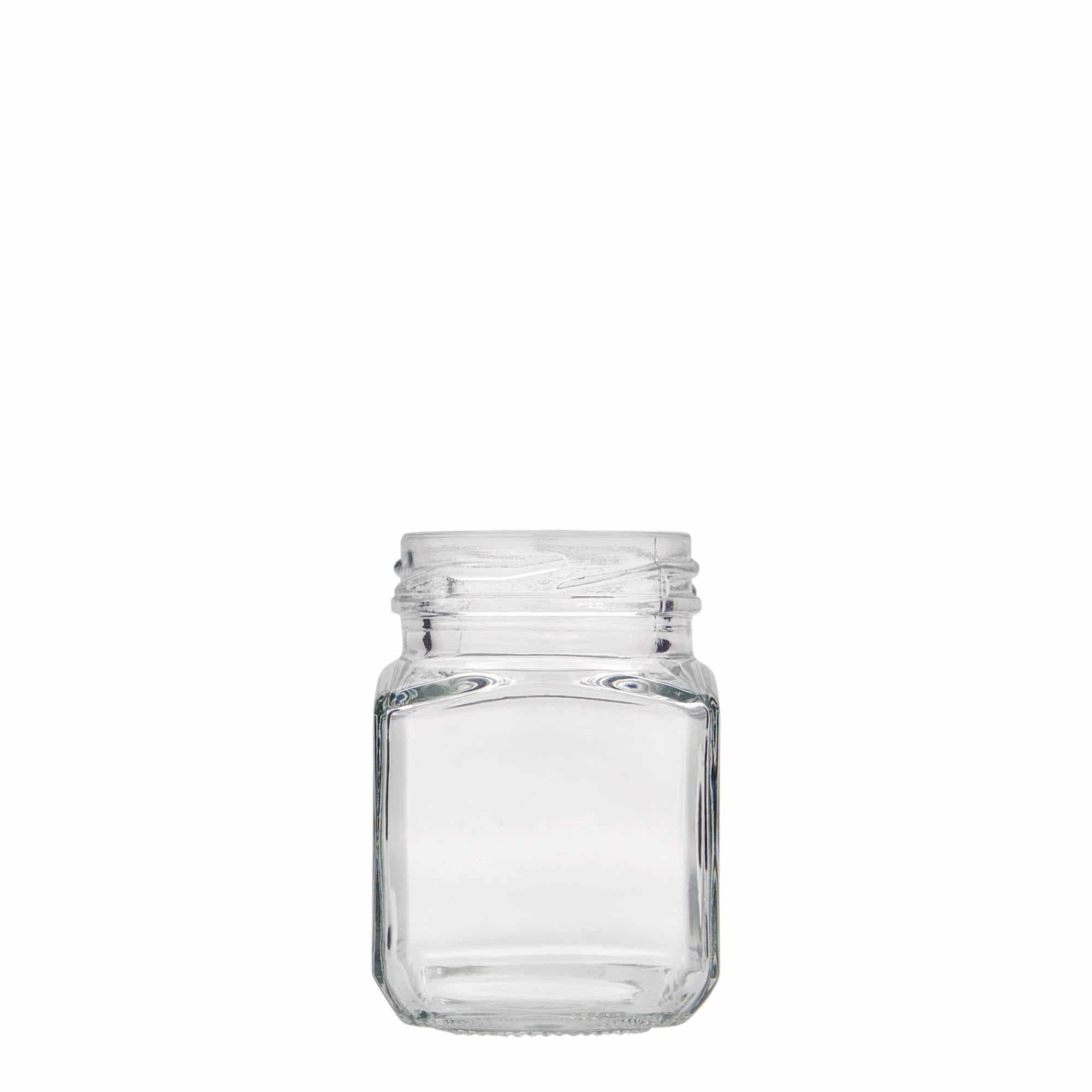 Tarro cuadrado de 106 ml, boca: Twist-Off (TO 48)