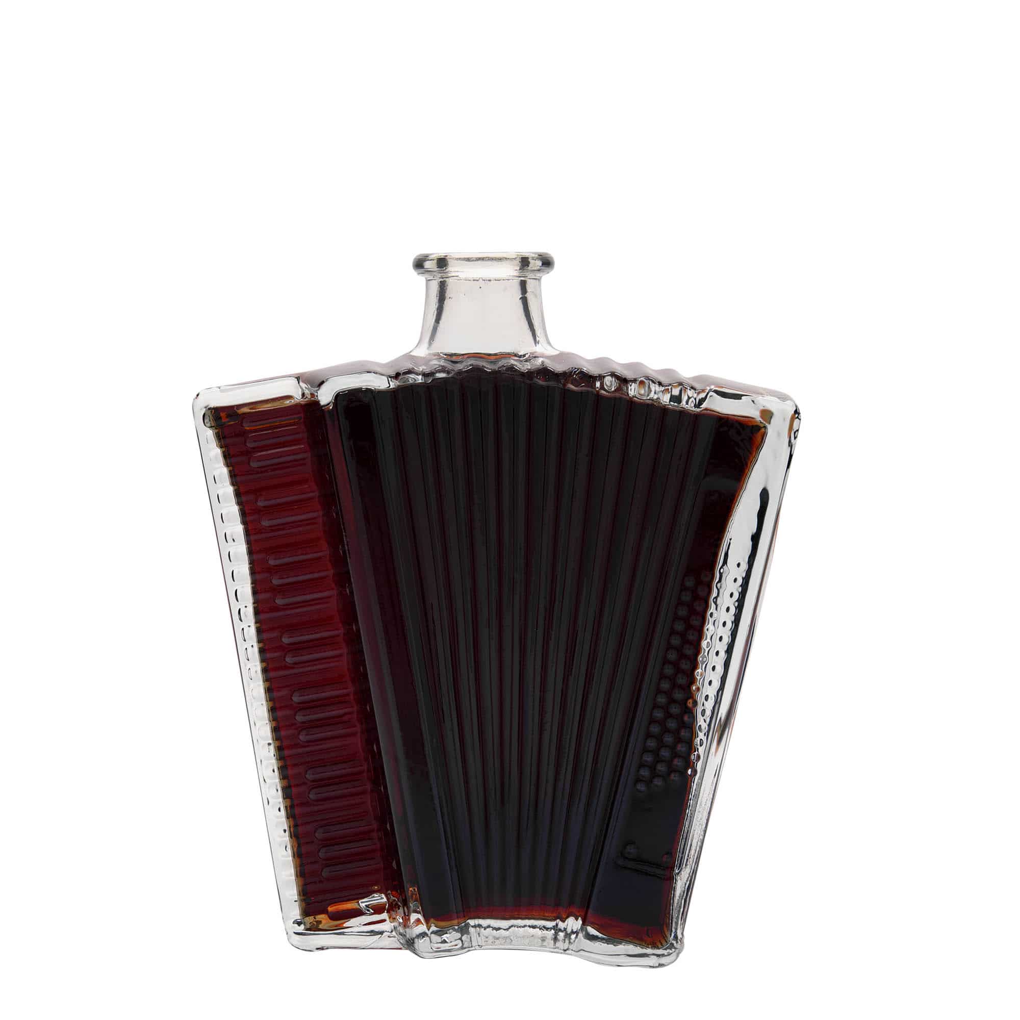 Botella de vidrio 'Acordeón' de 500 ml, boca: corcho