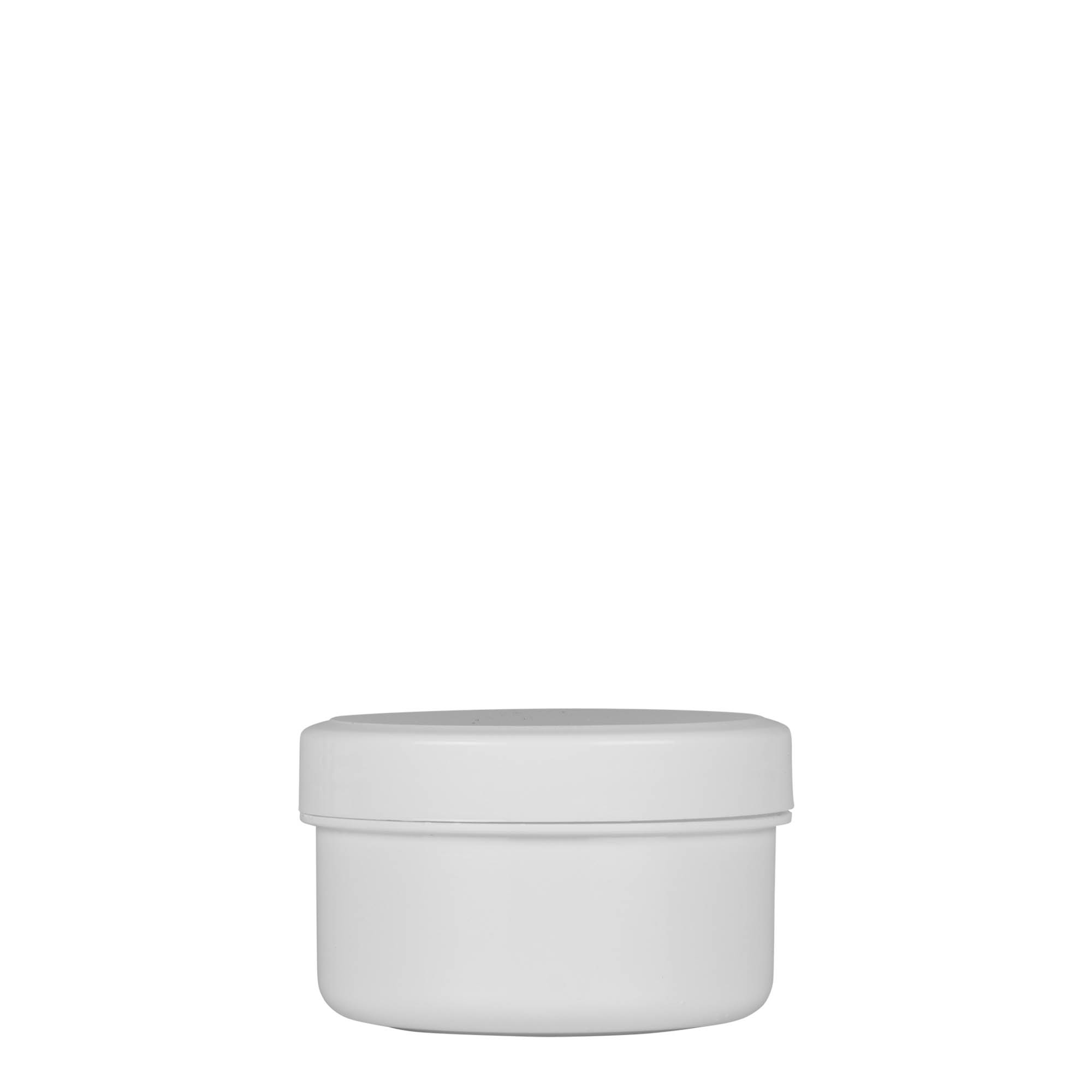 60 ml bote de plástico 'White Line', PP, blanco, boca: cierre roscado 60 ml bote de plástico 'White Line', PP, blanco, boca: cierre roscado