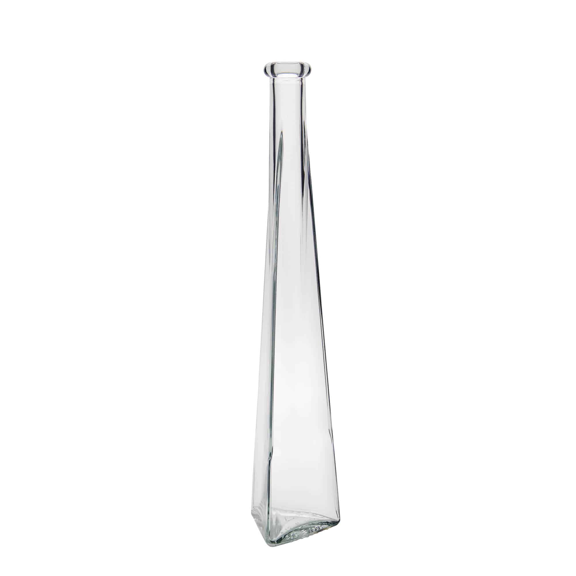 Botella de vidrio de 200 ml 'Dama Triangolore', triangular, boca: corcho