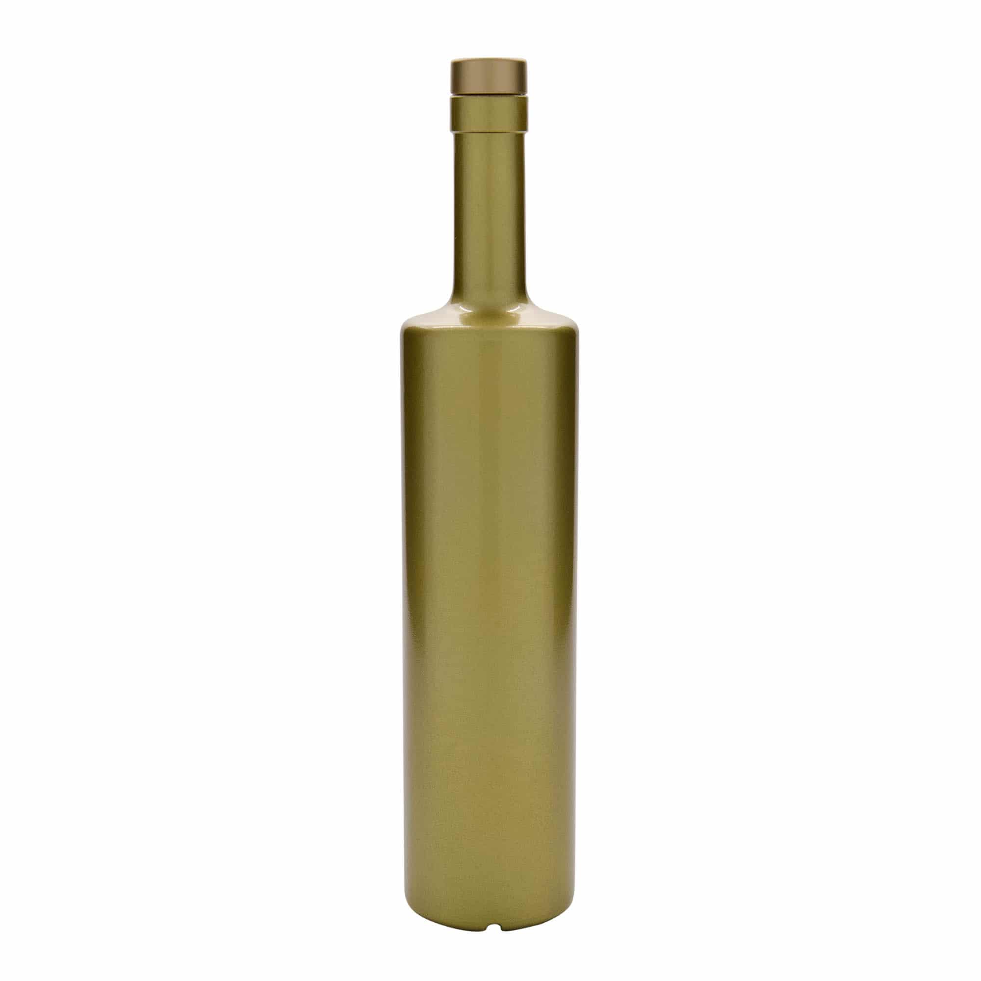 Botella de vidrio 'Centurio' de 700 ml, dorado, boca: corcho