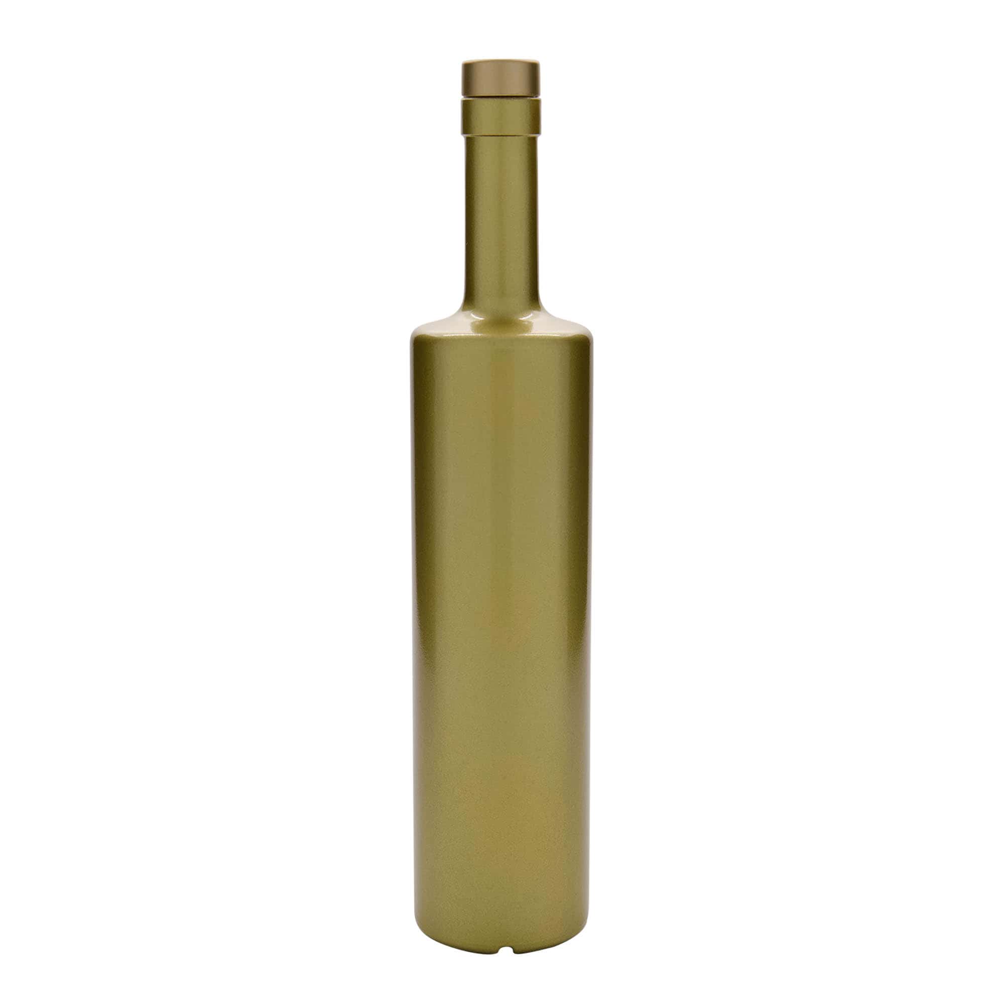 Botella de vidrio de 700 ml 'Centurio', dorada, boca: corcho