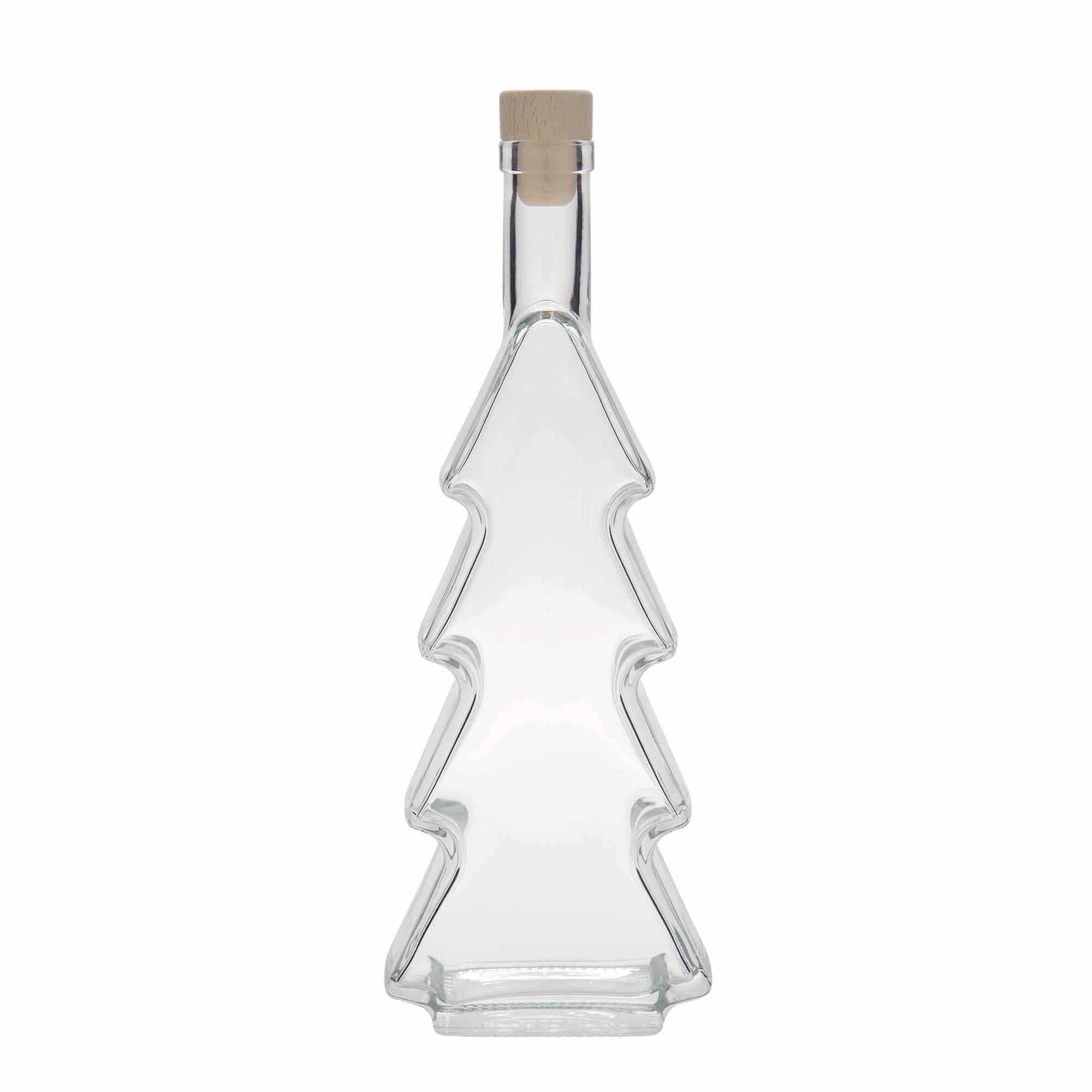Botella de vidrio 'Árbol de Navidad' de 500 ml, boca: corcho