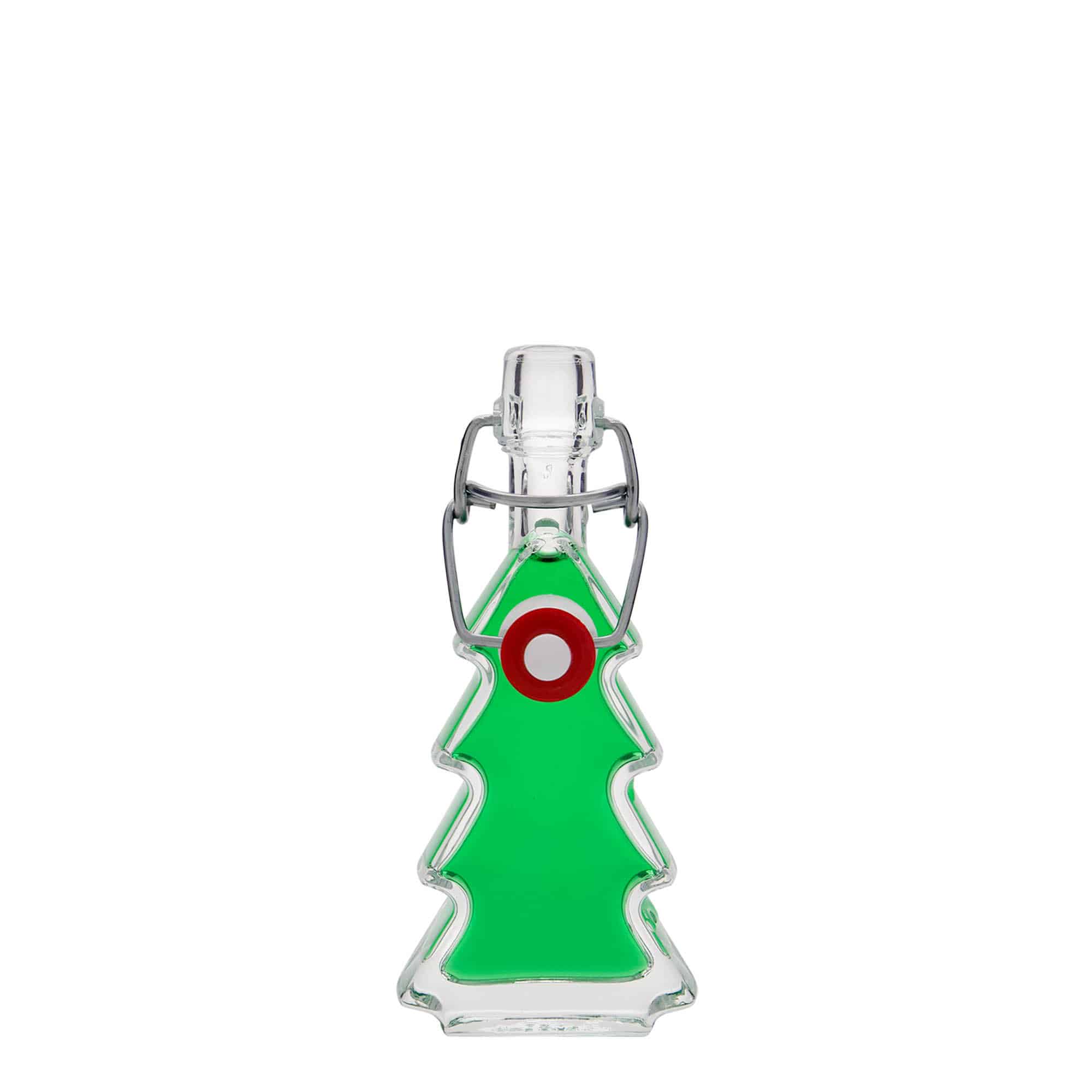 Botella de vidrio de 40 ml 'Árbol de Navidad', boca: cierre de palanca Botella de vidrio de 40 ml 'Árbol de Navidad', boca: cierre de palanca