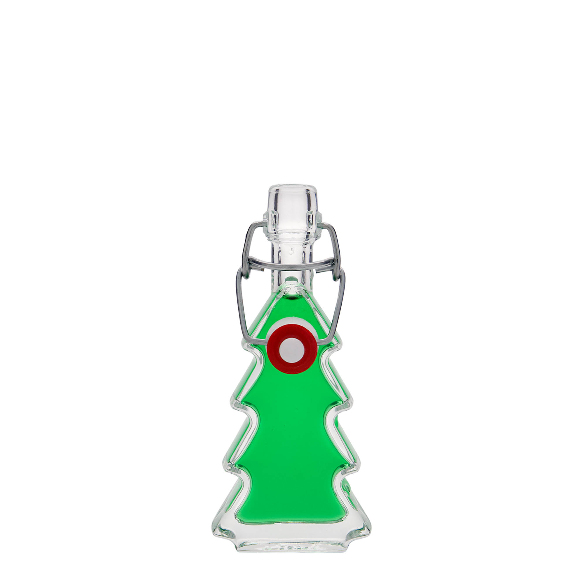 Botella de vidrio de 40 ml 'Árbol de Navidad', boca: cierre de palanca Botella de vidrio de 40 ml 'Árbol de Navidad', boca: cierre de palanca