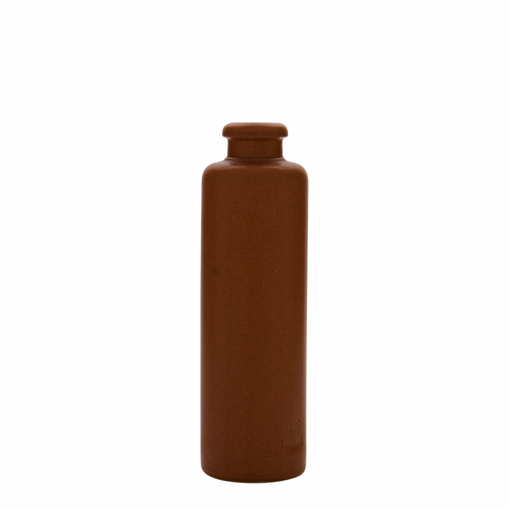 Jarra de barro de 200 ml, gres, rojo-marrón, boca: corcho Jarra de barro de 200 ml, gres, rojo-marrón, boca: corcho