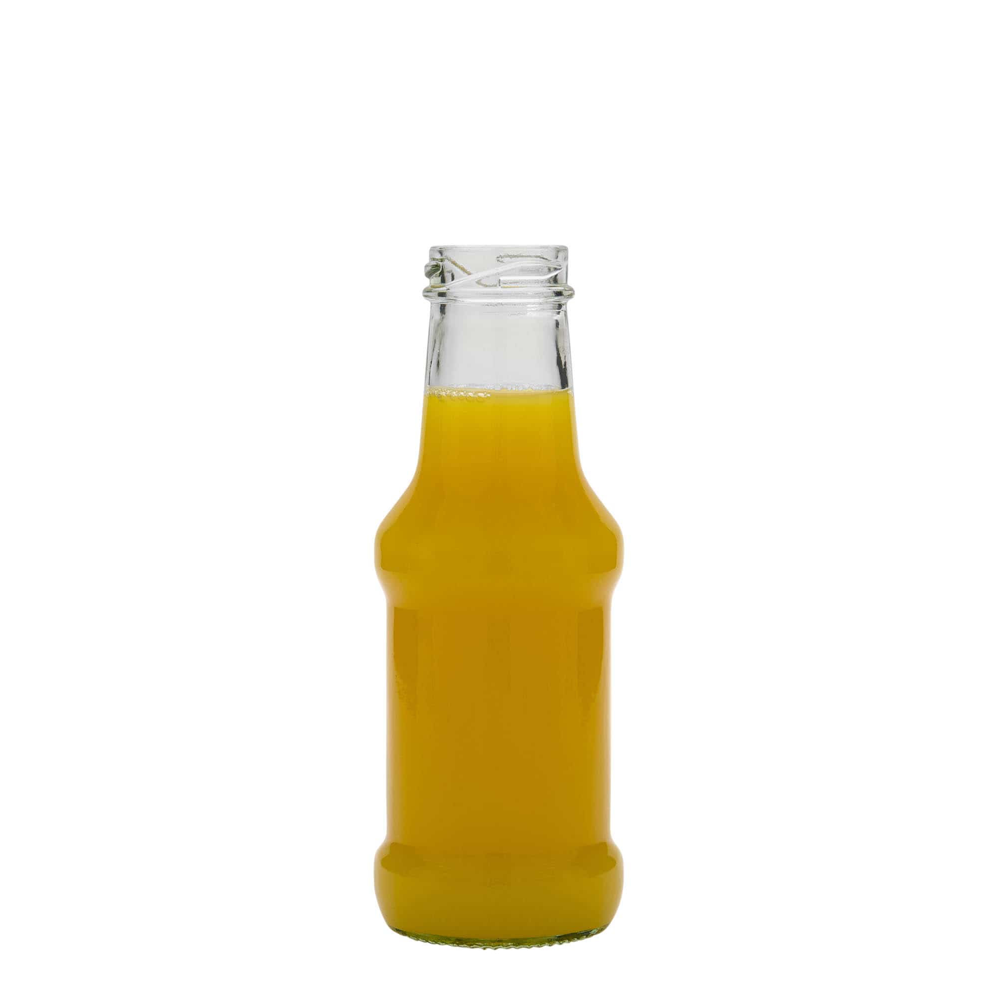 Botella para salsa de 250 ml, vidrio, boca: rosca (TO 38)