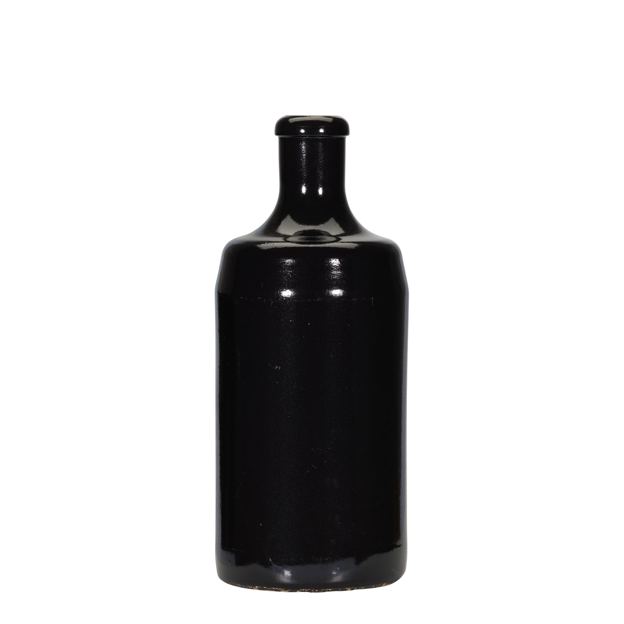 Jarra de barro de 700 ml 'Calvados, gres, negro, boca: corcho