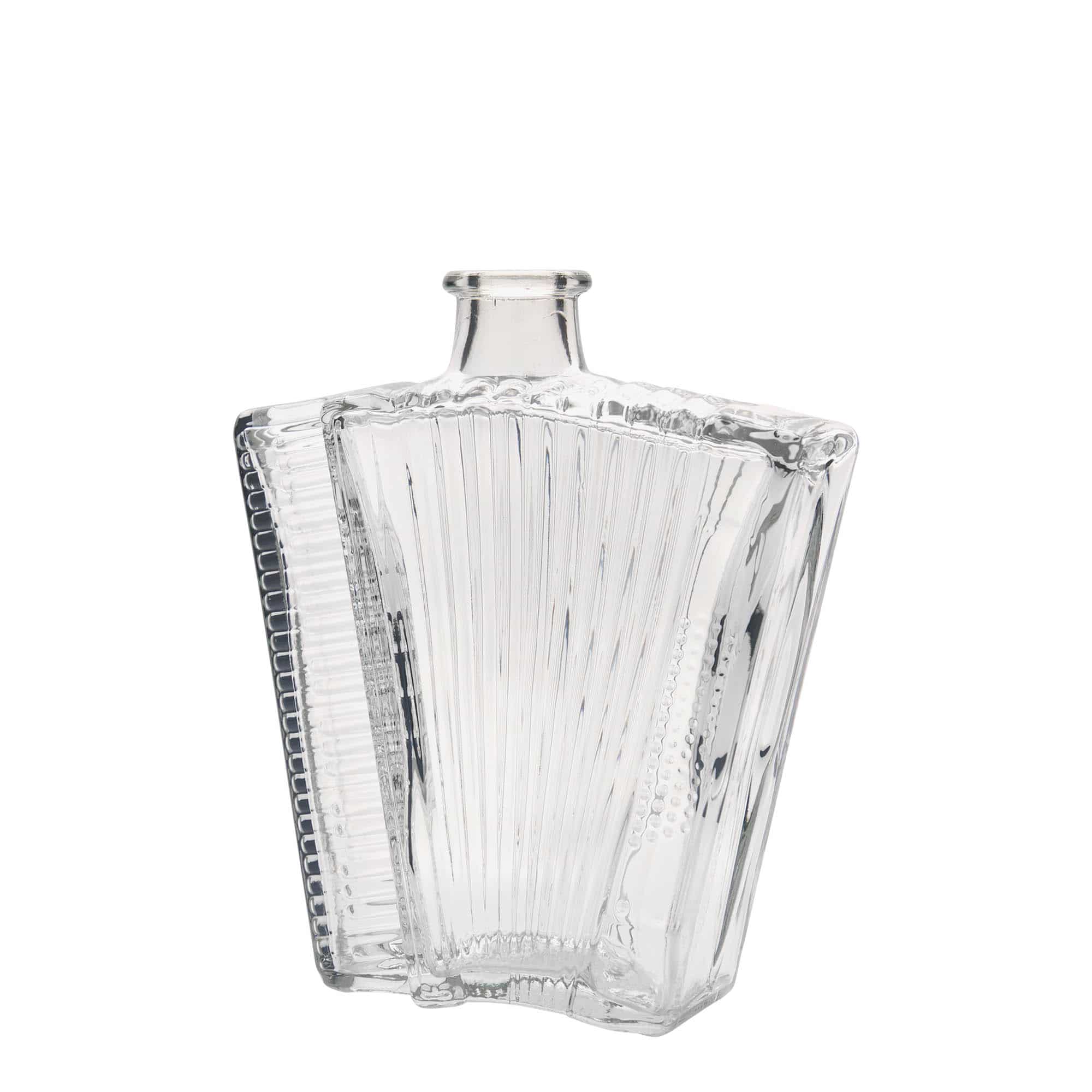 Botella de vidrio 'Acordeón' de 500 ml, boca: corcho