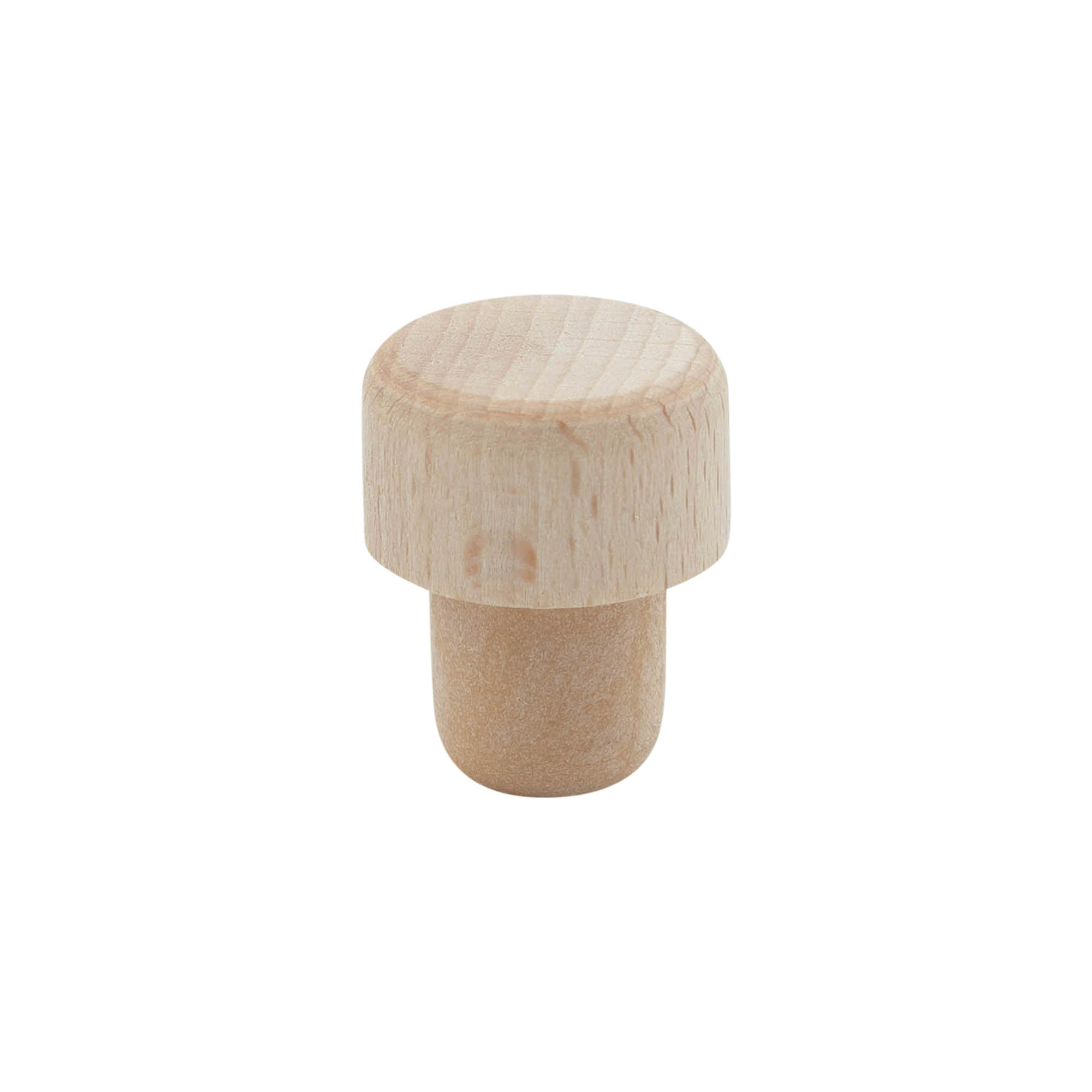 Tapón de corcho con abertura dosificadora de 19 mm, madera/plástico, beige, para boca: corcho