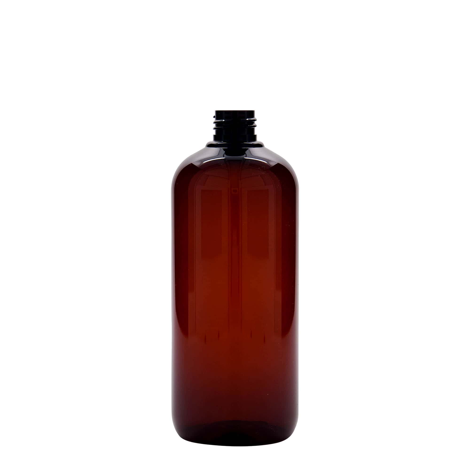 Botella de plástico reciclado de 500 ml «Victor's Best», PCR, marrón, boca: 24/410
