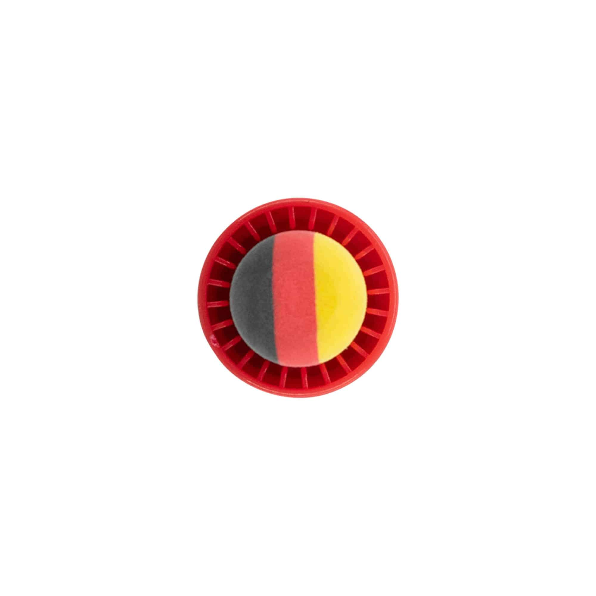 Tapón de corcho con asa 19 mm «Deutschland», plástico, multicolor, para boca: corcho