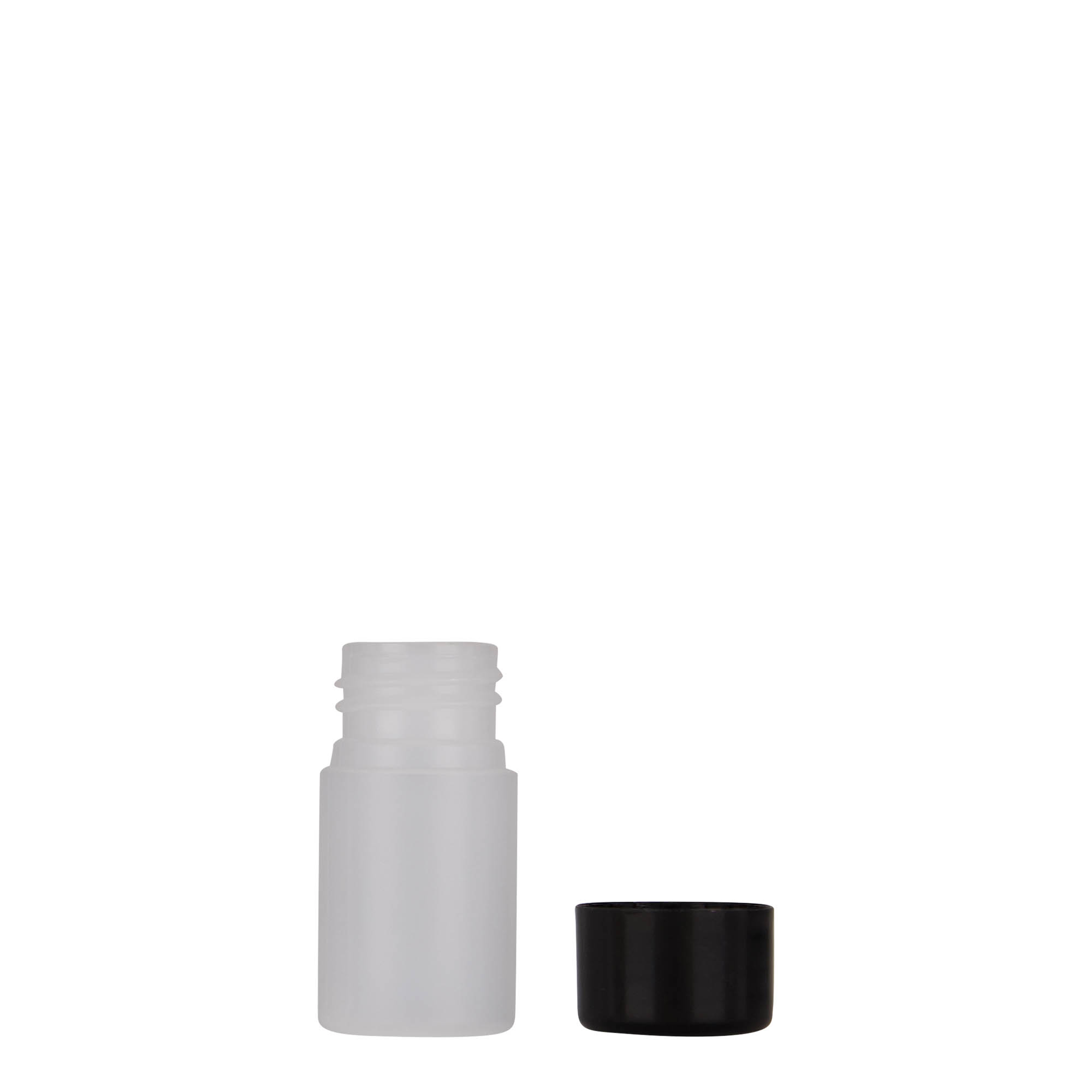Botella de plástico de 15 ml 'Tuffy', HDPE, natural, boca: 24/410 Botella de plástico de 15 ml 'Tuffy', HDPE, natural, boca: 24/410