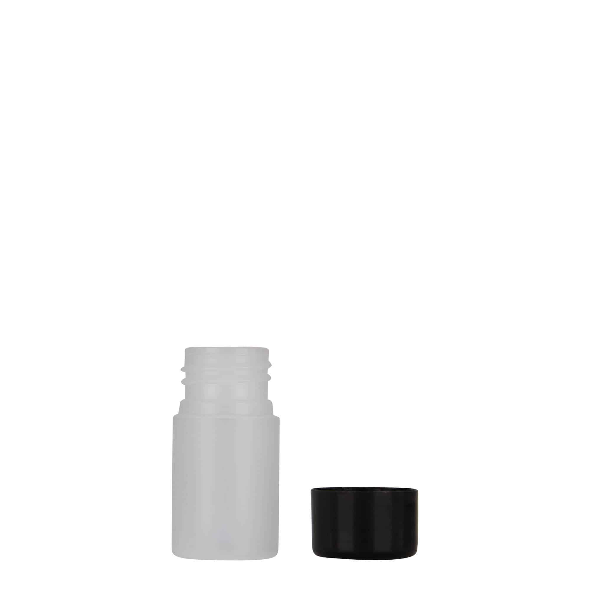 Botella de plástico de 15 ml 'Tuffy', HDPE, natural, boca: 24/410