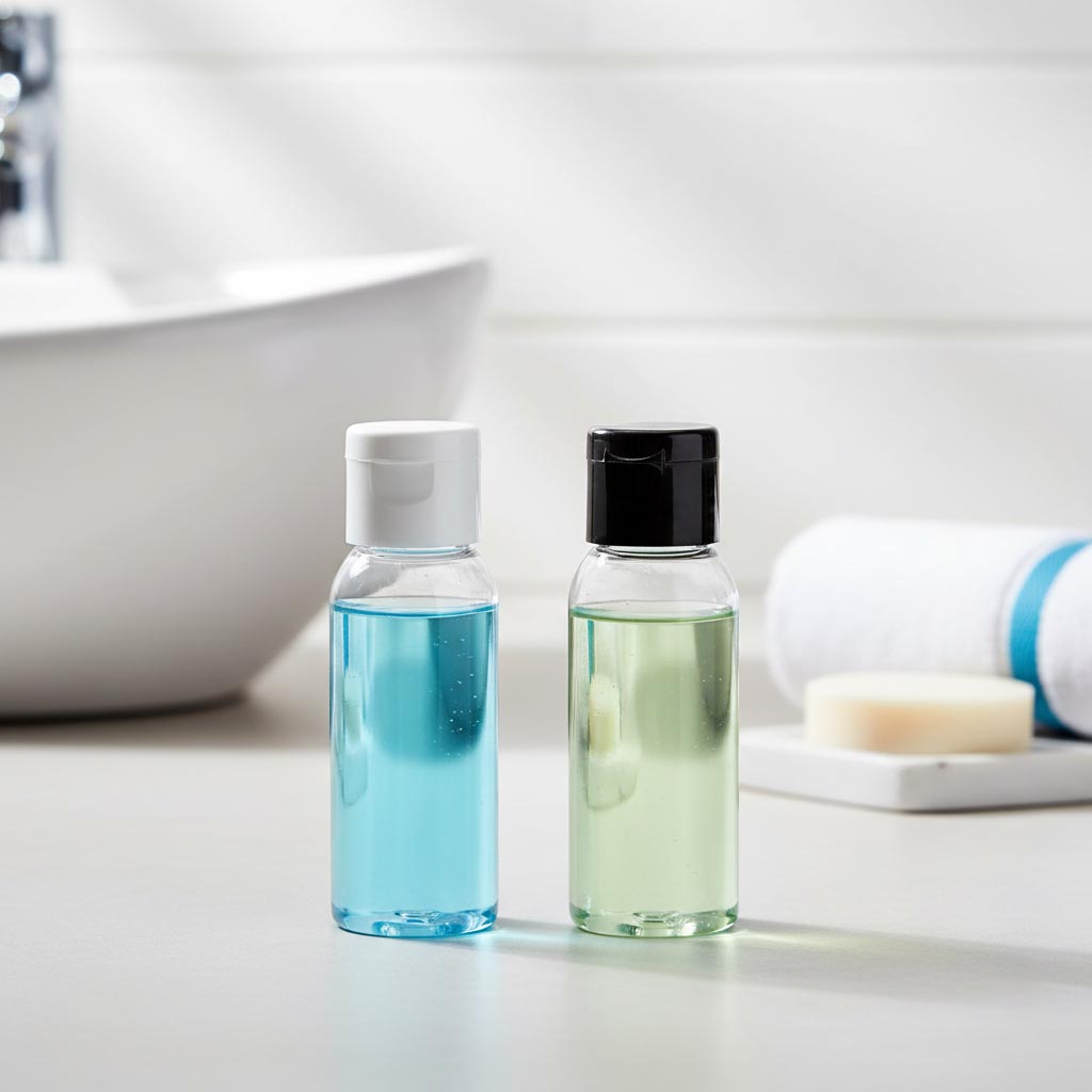 Tapa roscada con bisagra abatible, plástico PP, blanca, para boca: 20/410