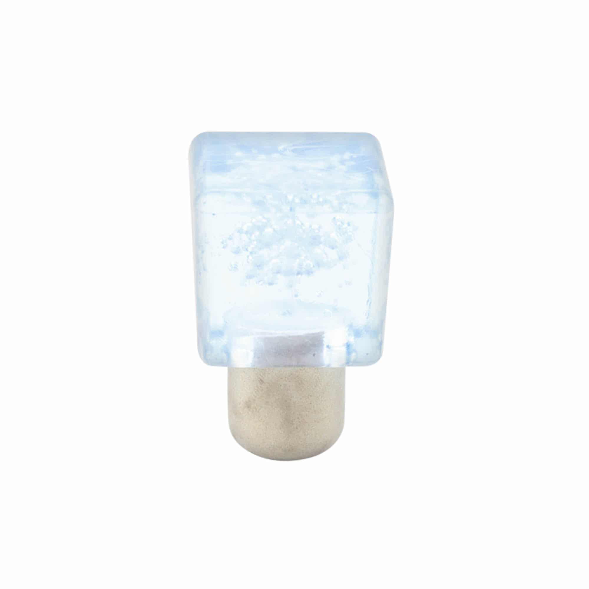 Corcho con cabeza de cubito de hielo de 19 mm, plástico, azul, para boca: corcho