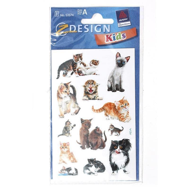 Pegatinas Zweckform 'Gatos', papel, multicolor Pegatinas Zweckform 'Gatos', papel, multicolor