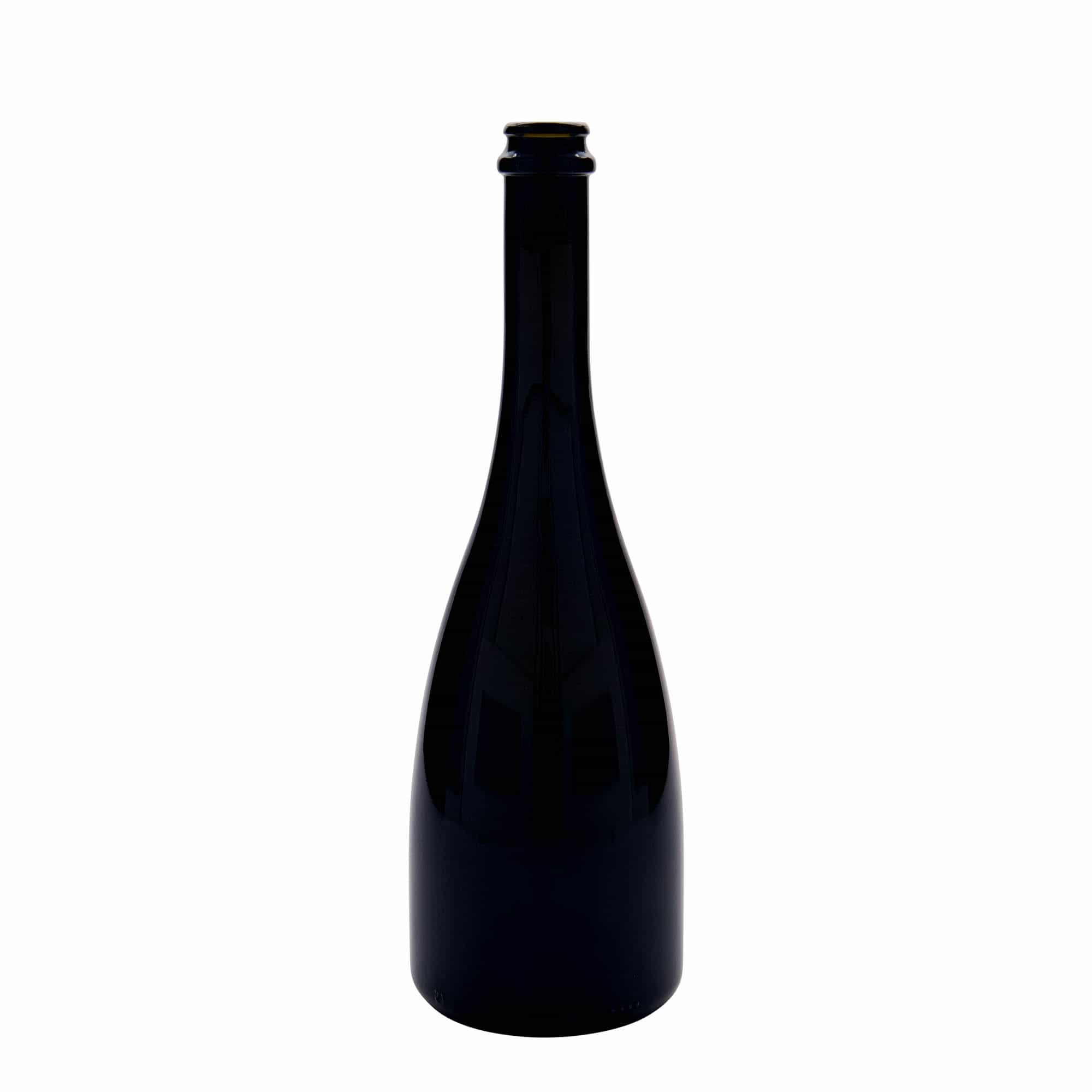 Botella de cerveza/cava 'Tosca' de 750 ml, vidrio, verde antiguo, boca: chapa Botella de cerveza/cava 'Tosca' de 750 ml, vidrio, verde antiguo, boca: chapa