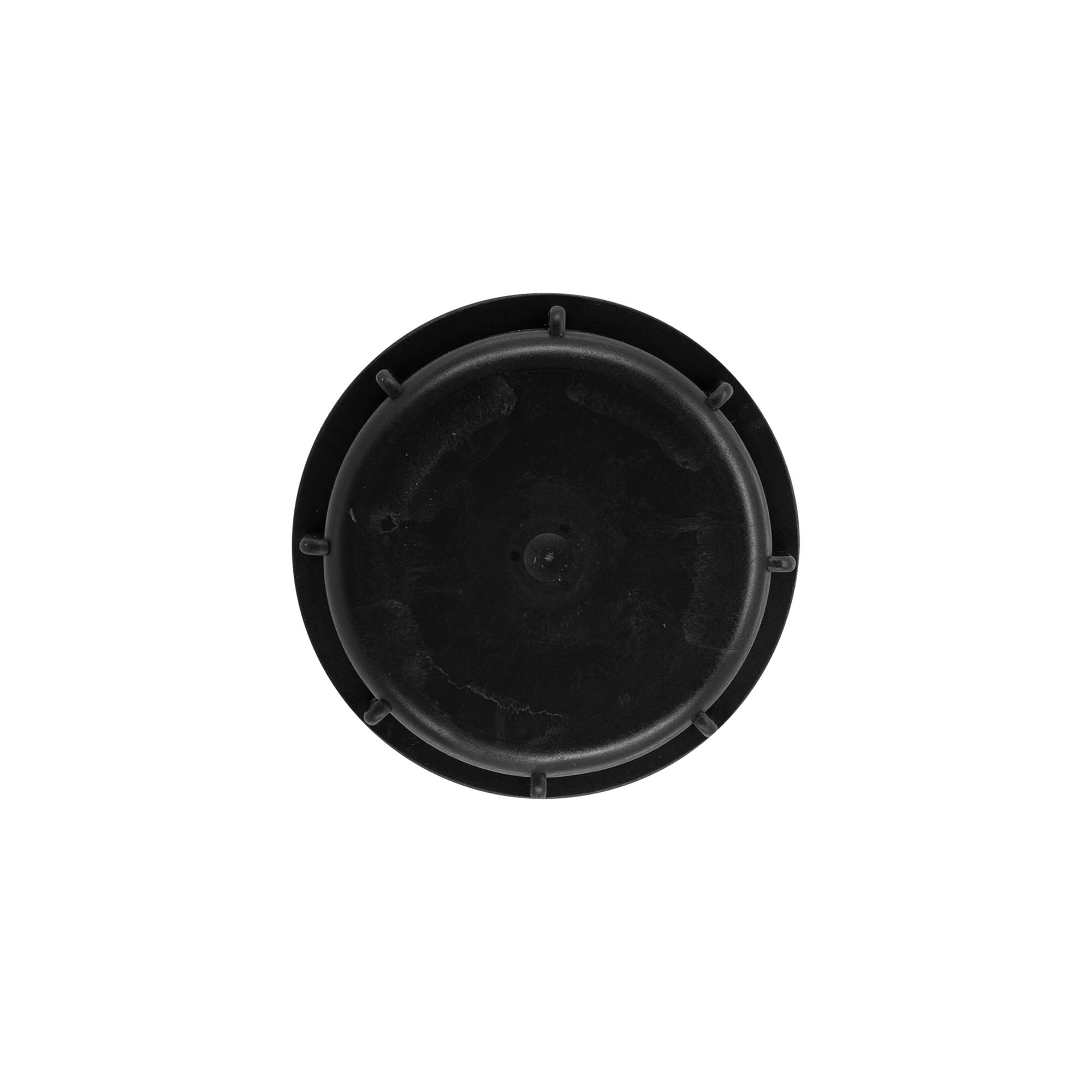Tapa roscada, plástico PP, negro, para boca: ND60 Tapa roscada, plástico PP, negro, para boca: ND60