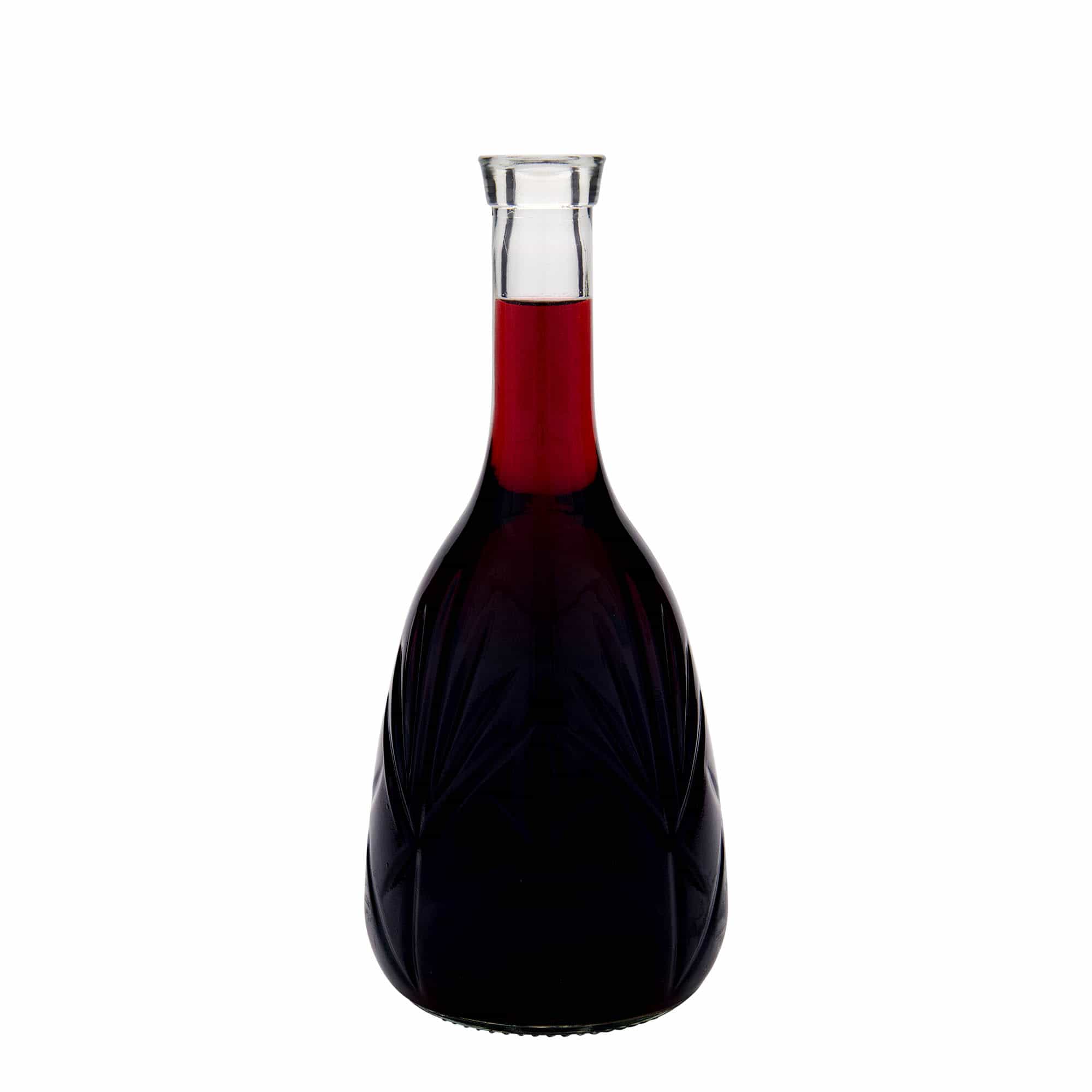 Botella de vidrio de 1.000 ml 'Reliefa', boca: corcho
