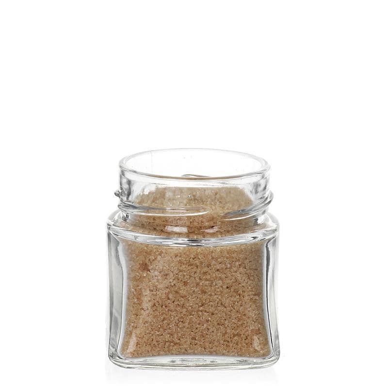 Tarro cuadrado 'Luxor' de 106 ml, boca: Deep-Twist-Off (DTO 58)