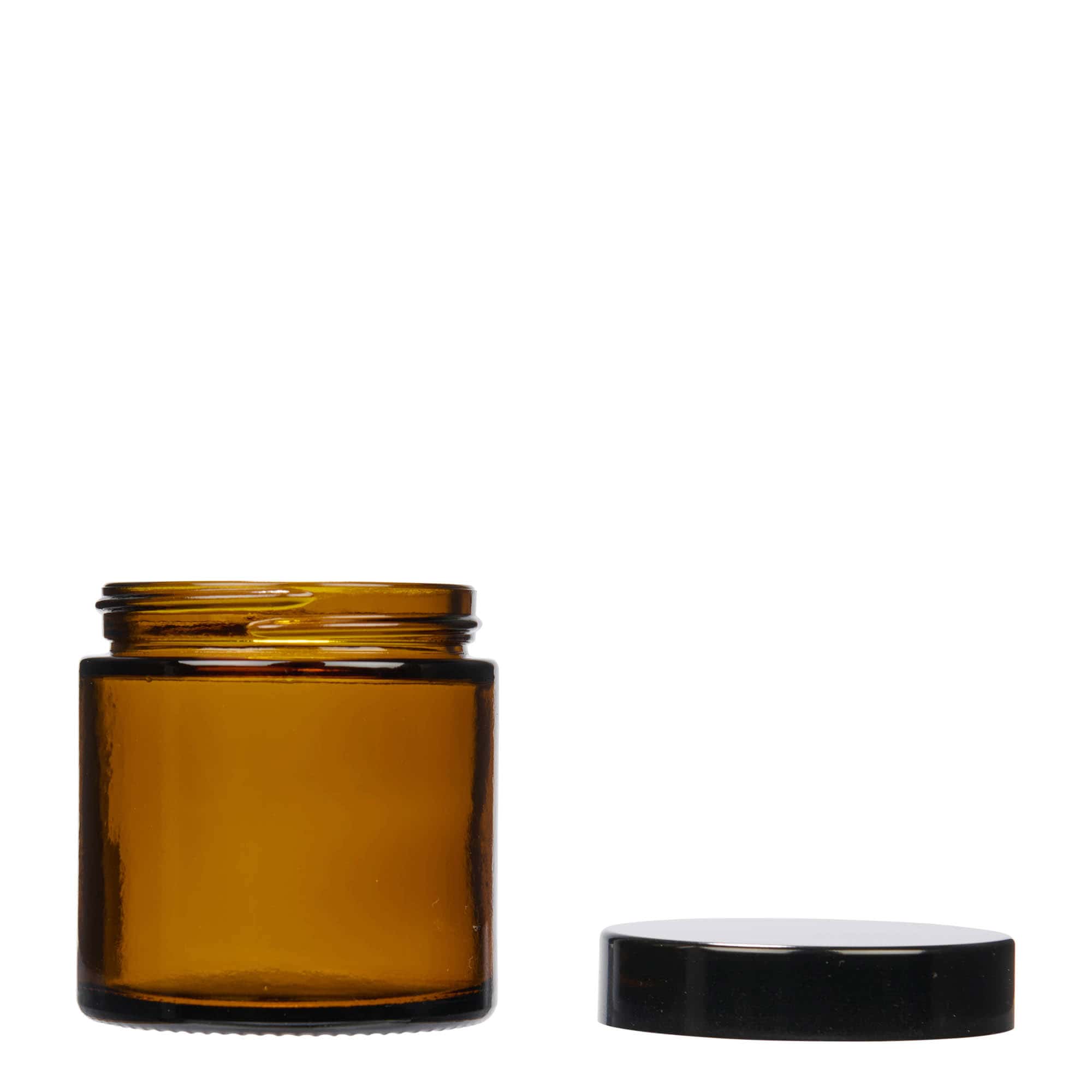 120 ml tarro 'Brown Line', vidrio, marrón, boca: cierre de rosca
