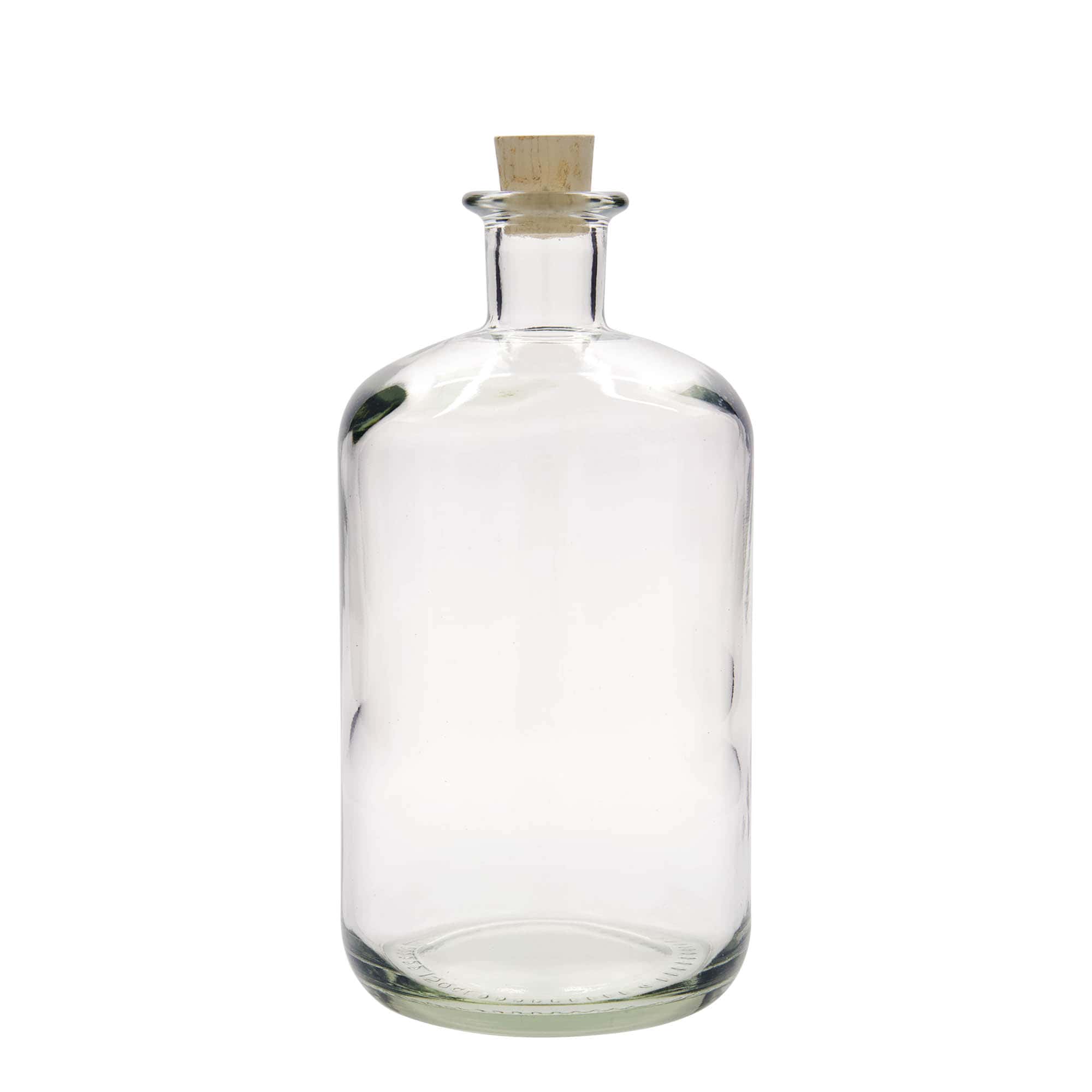 Botella de vidrio de farmacia de 1500 ml, boca: corcho