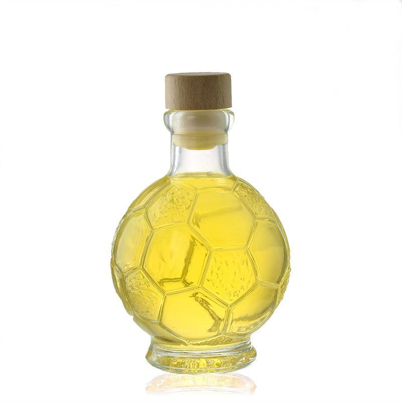 Botella de cristal de 200 ml 'Fútbol', boca: corcho Botella de cristal de 200 ml 'Fútbol', boca: corcho