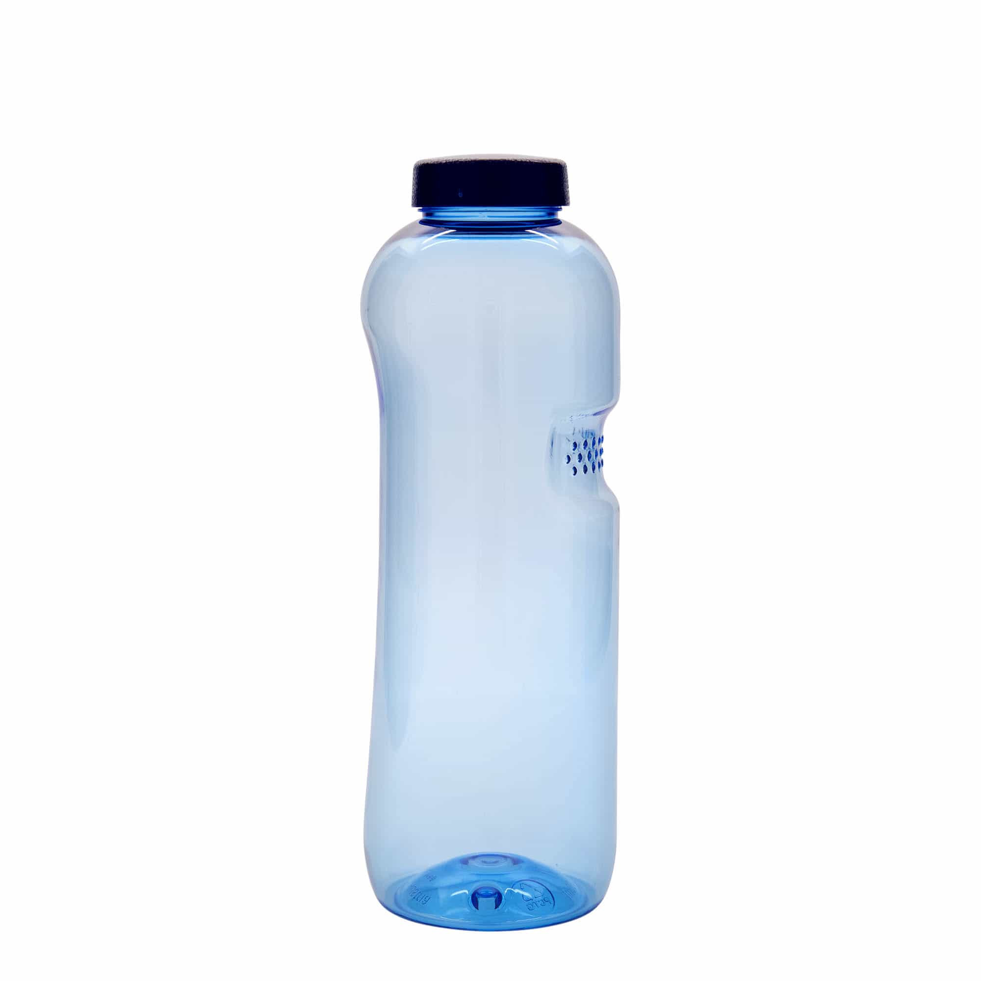 Botella de agua de PET 'Kavodrink' de 1000 ml, plástico, azul